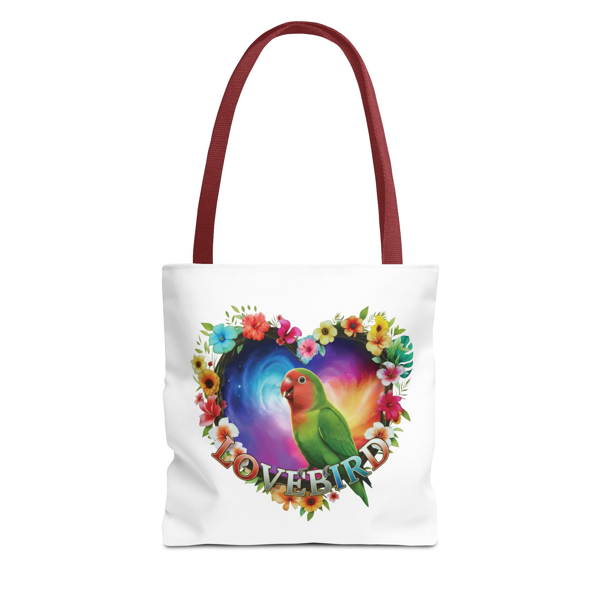 Colorful Lovebird Art Tote Bag