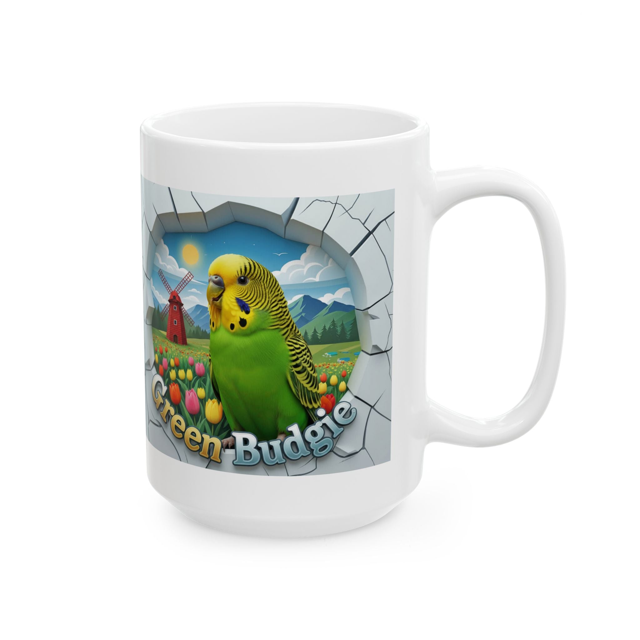 Blue Budgie Nature Scenic Mug