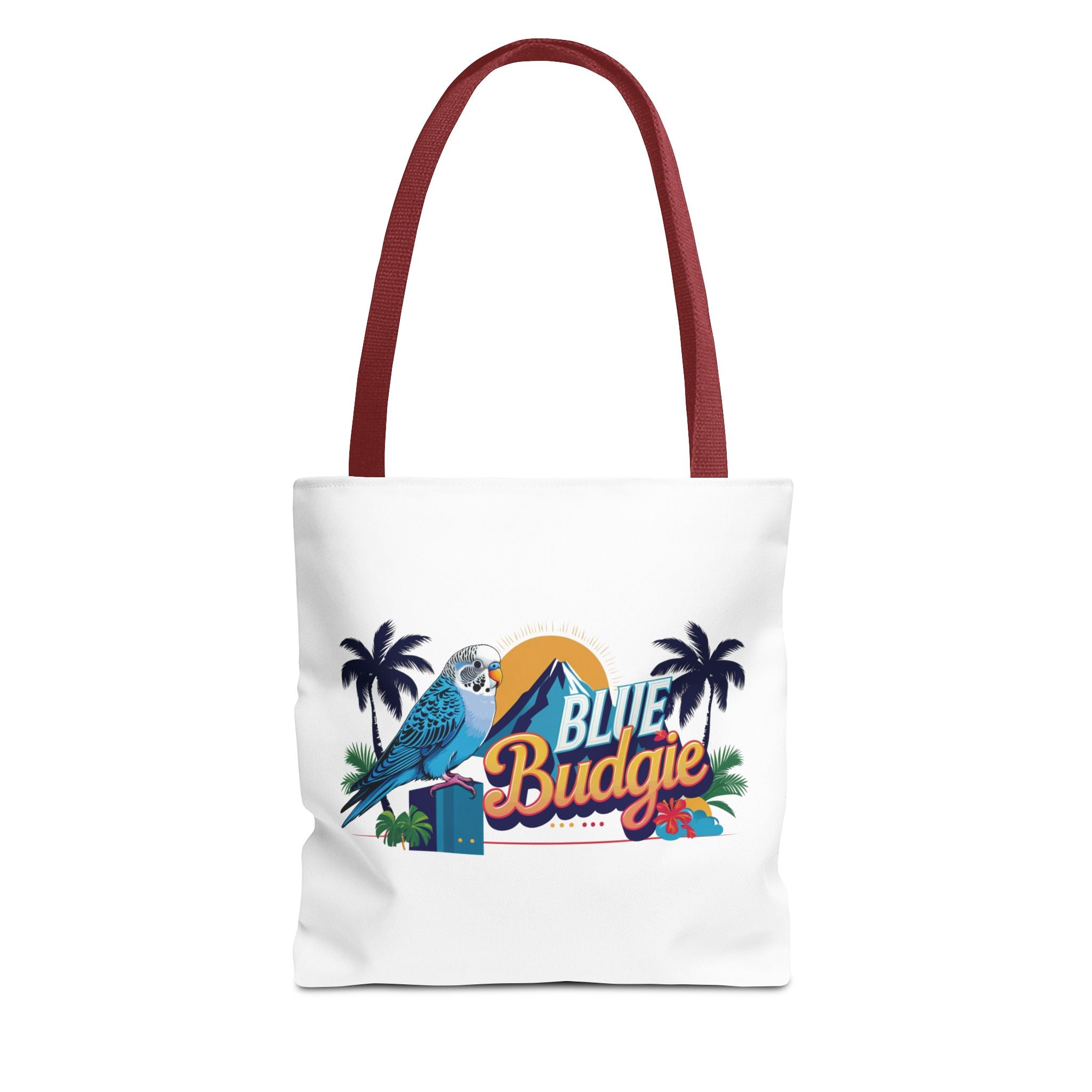Blue Budgie Sunset Mountain Tote Bag