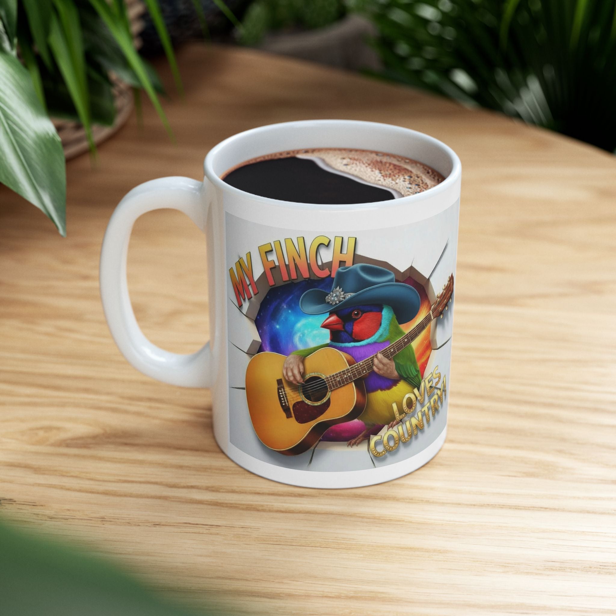 My Finch Loves Country Mug