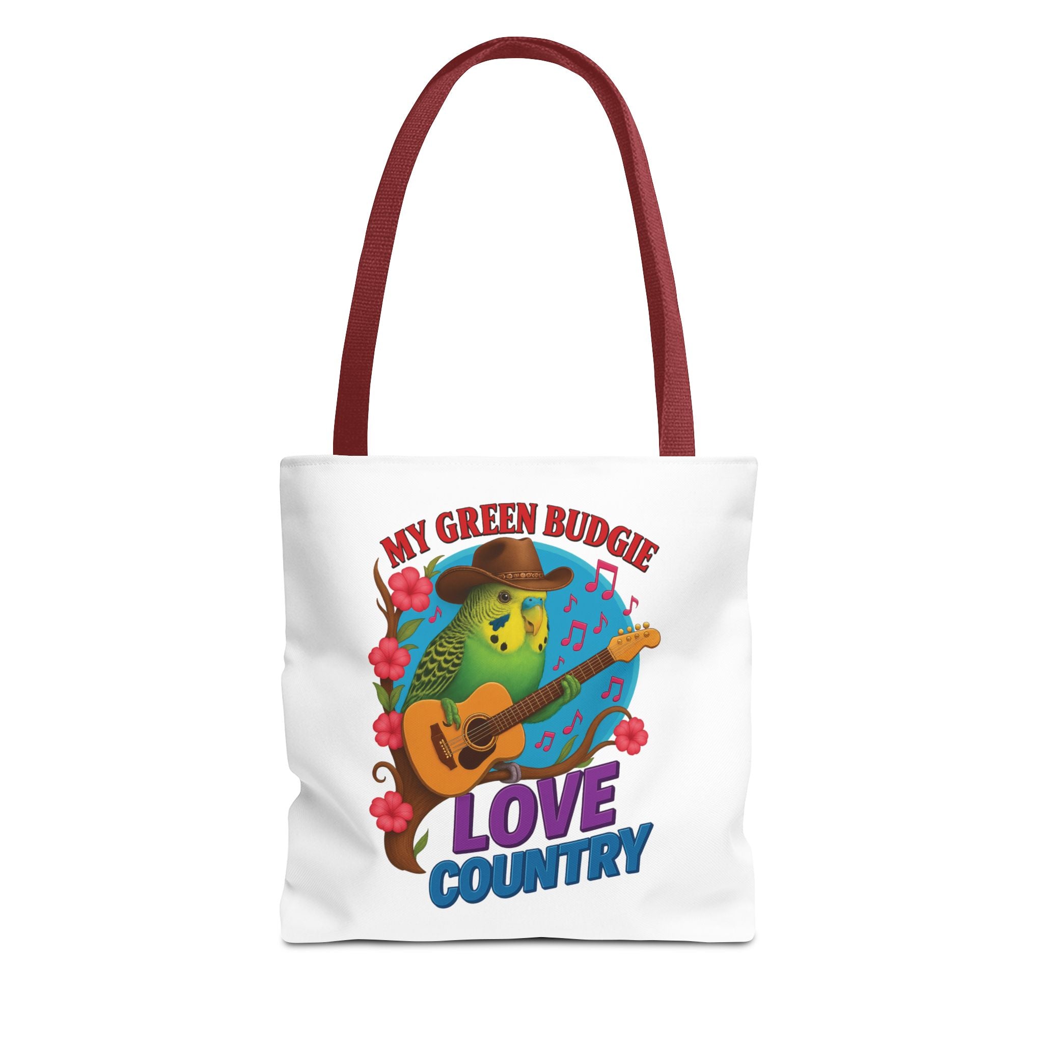 Green Budgie Love Country Tote Bag