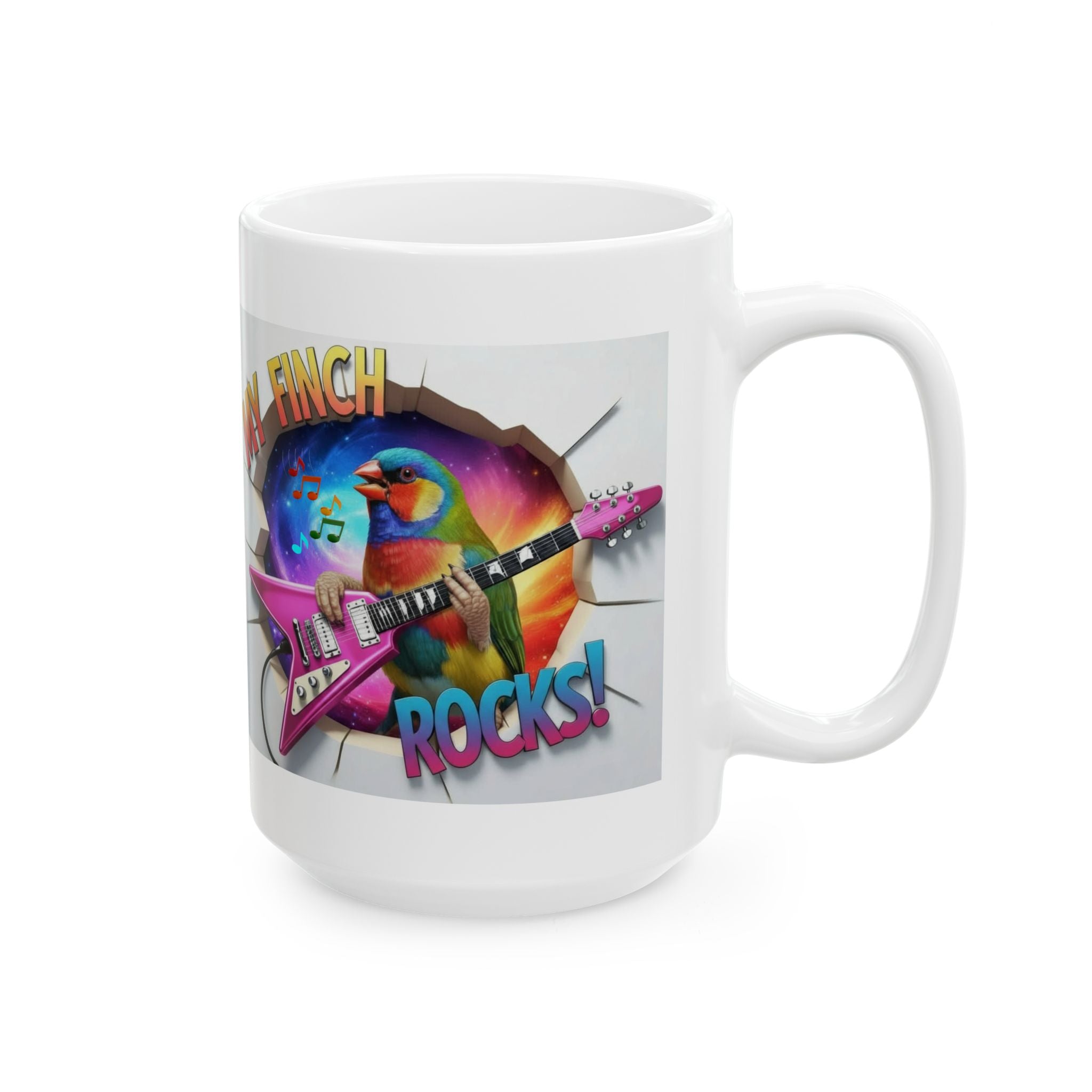 My Finch Rocks Guitar Mug