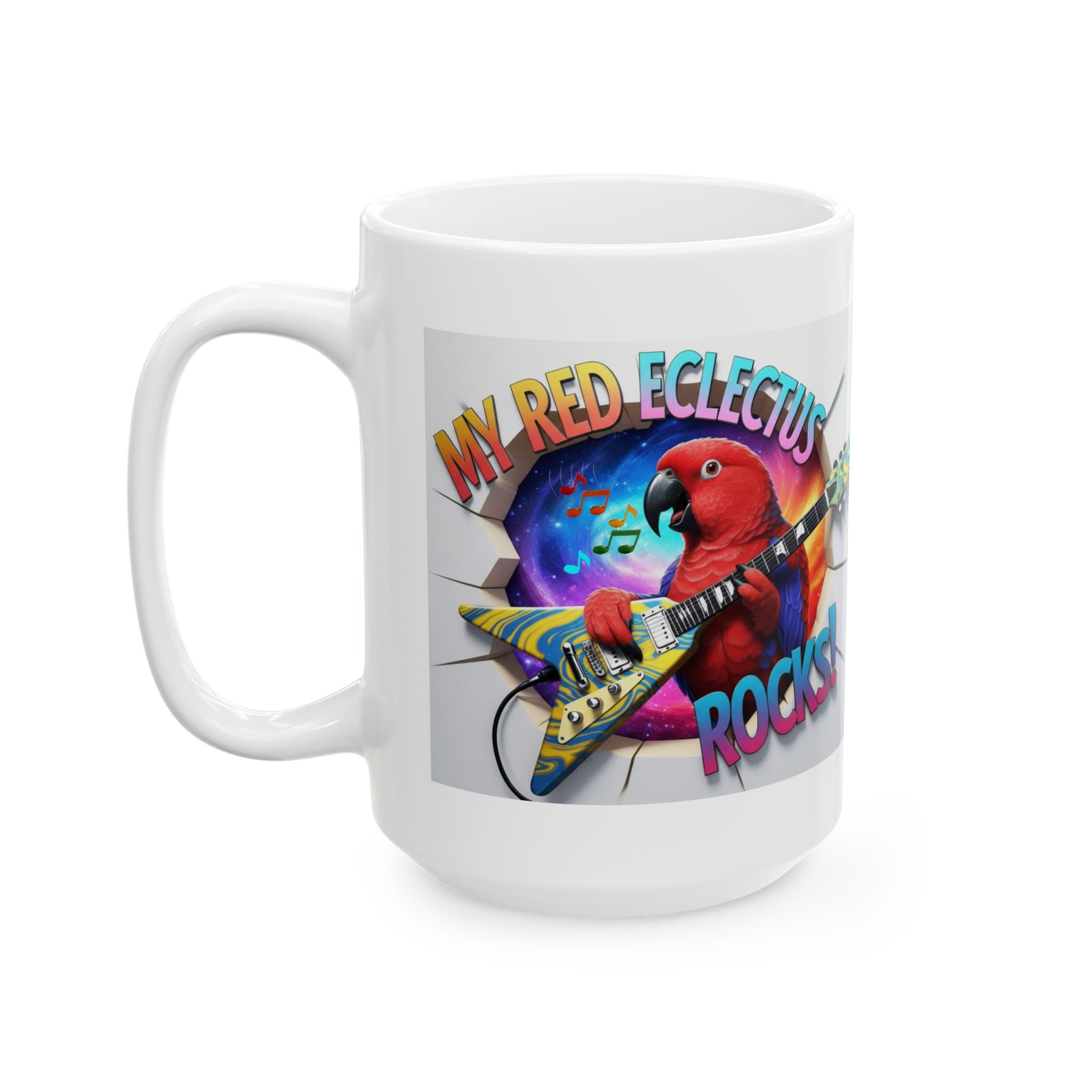 My Red Eclectus Rocks Mug