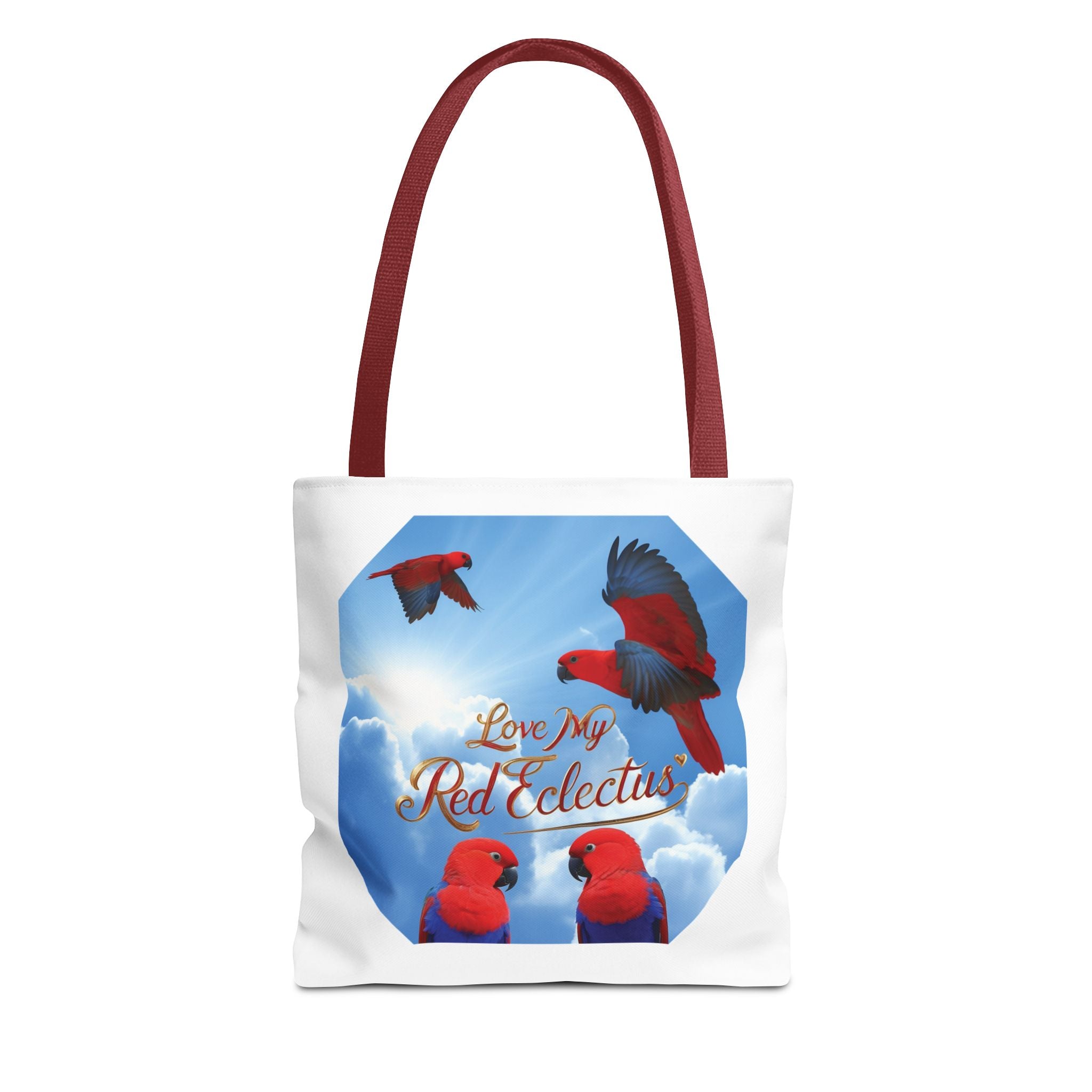 Red Eclectus Tote Bag