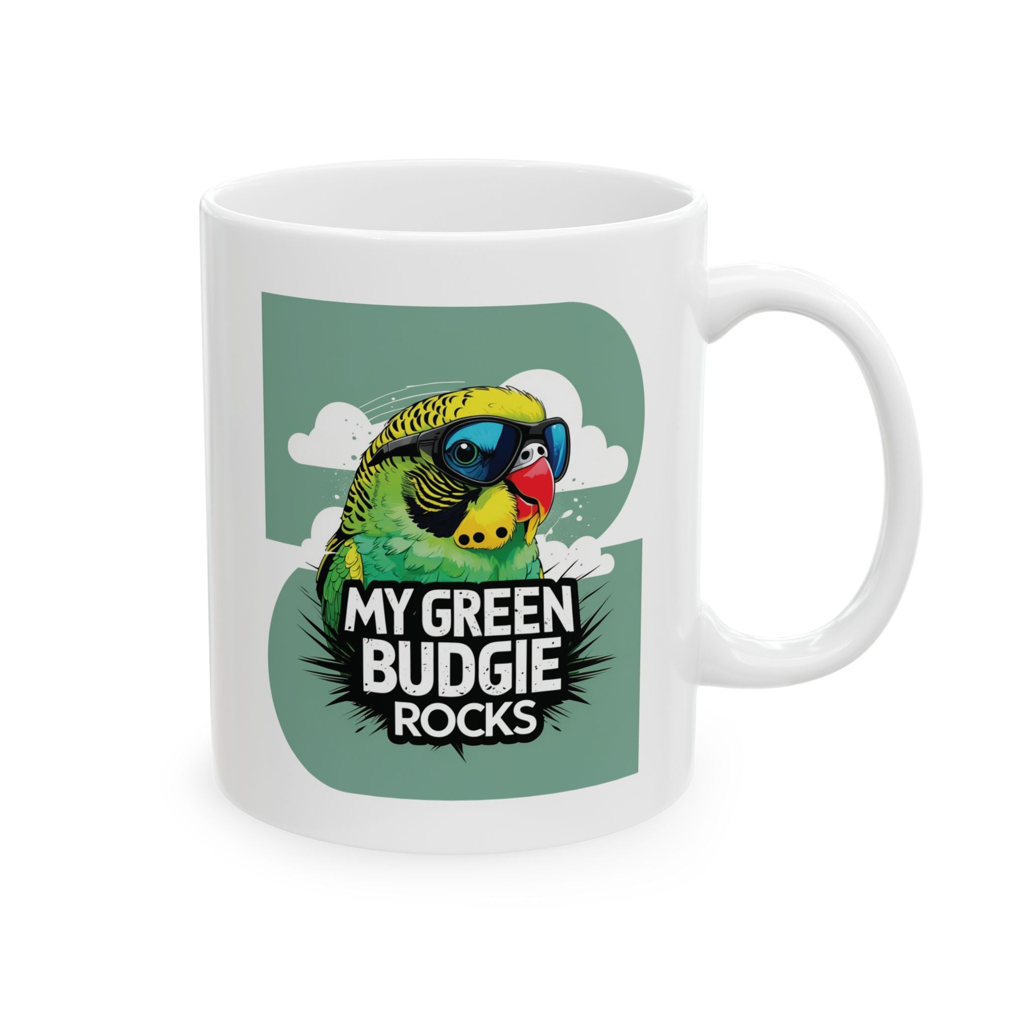 My Green Budgie Rocks Mug