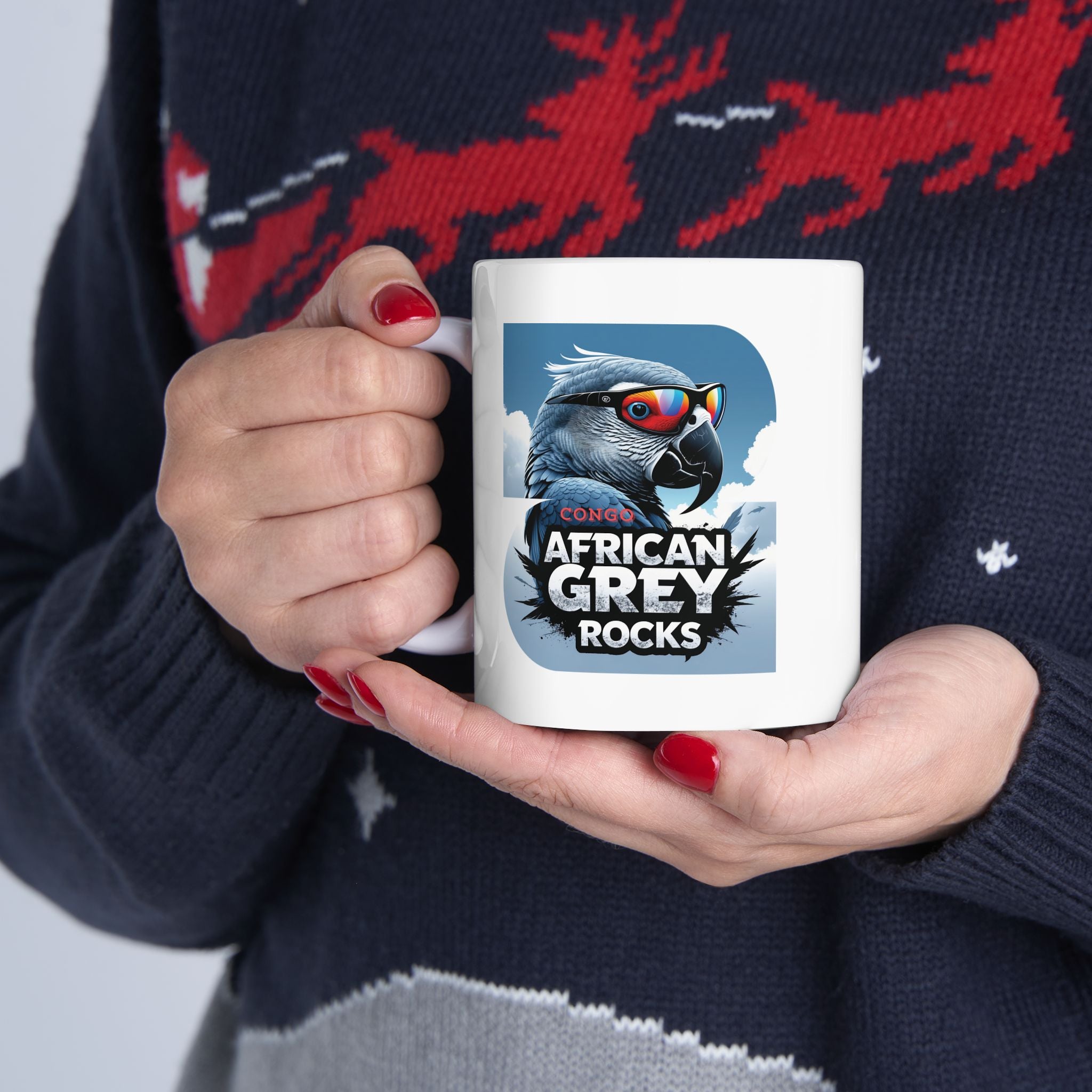African Grey Rocks Ceramic Mug