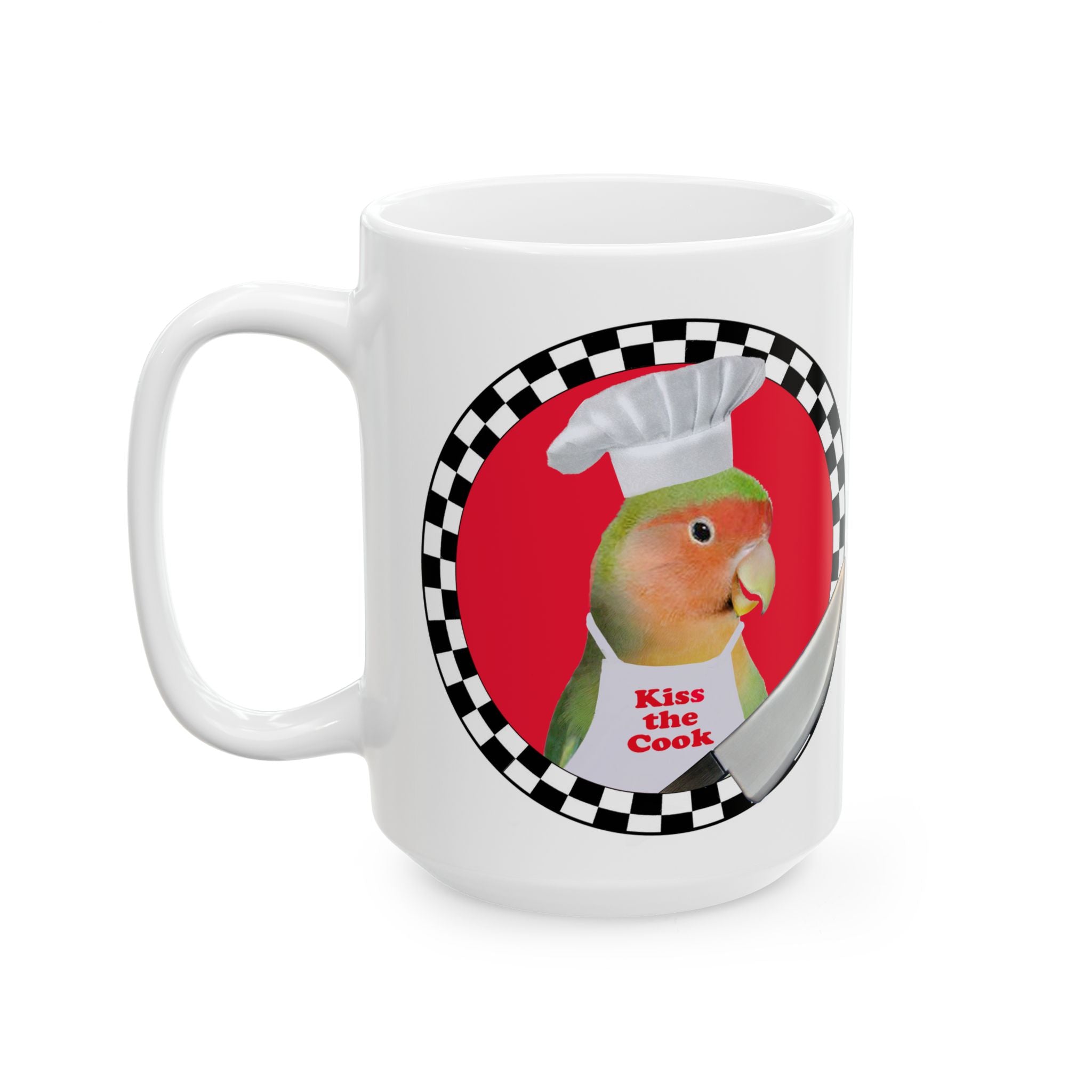 Kiss The Cook Lovebird Mug