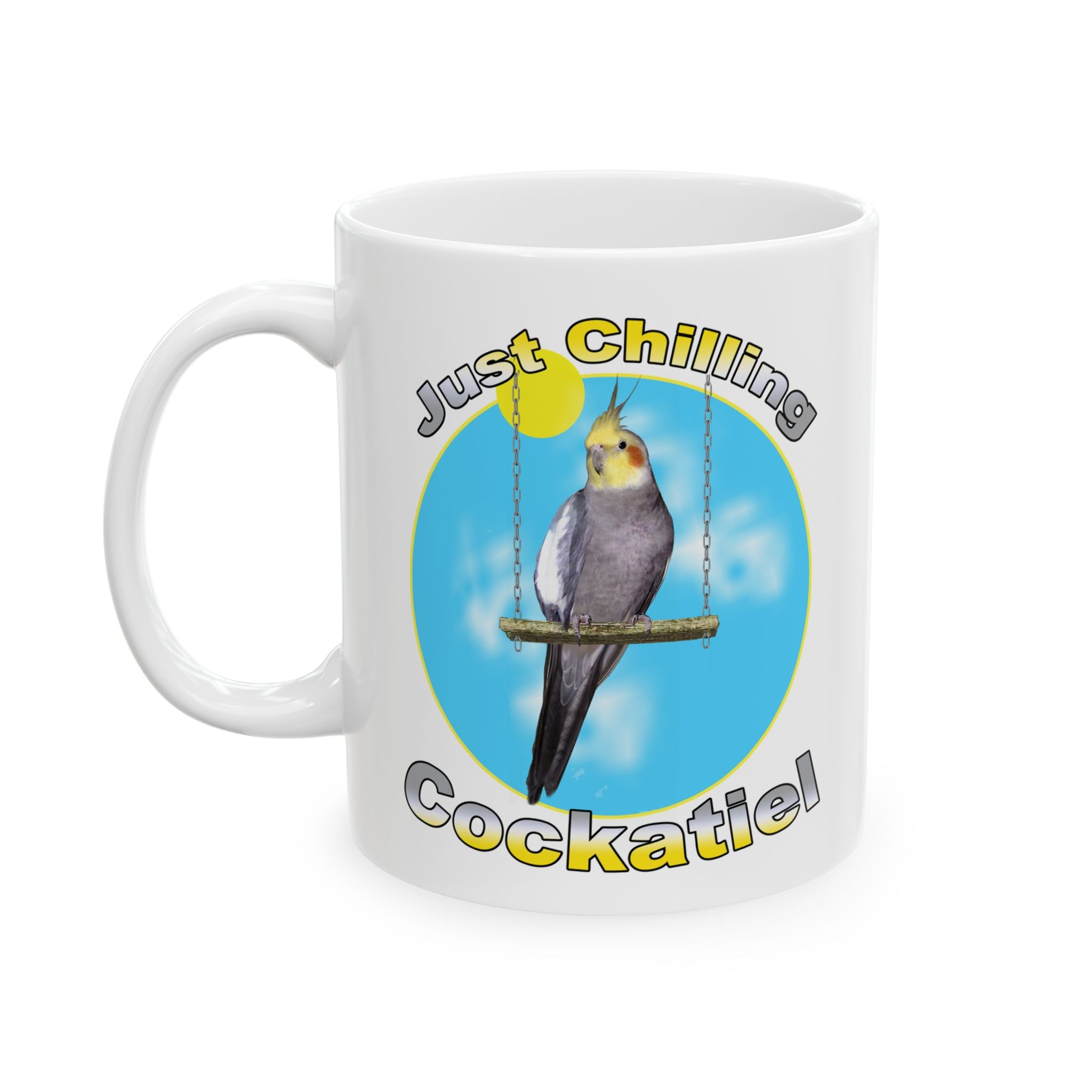 Just Chilling Swing Cockatiel Mug