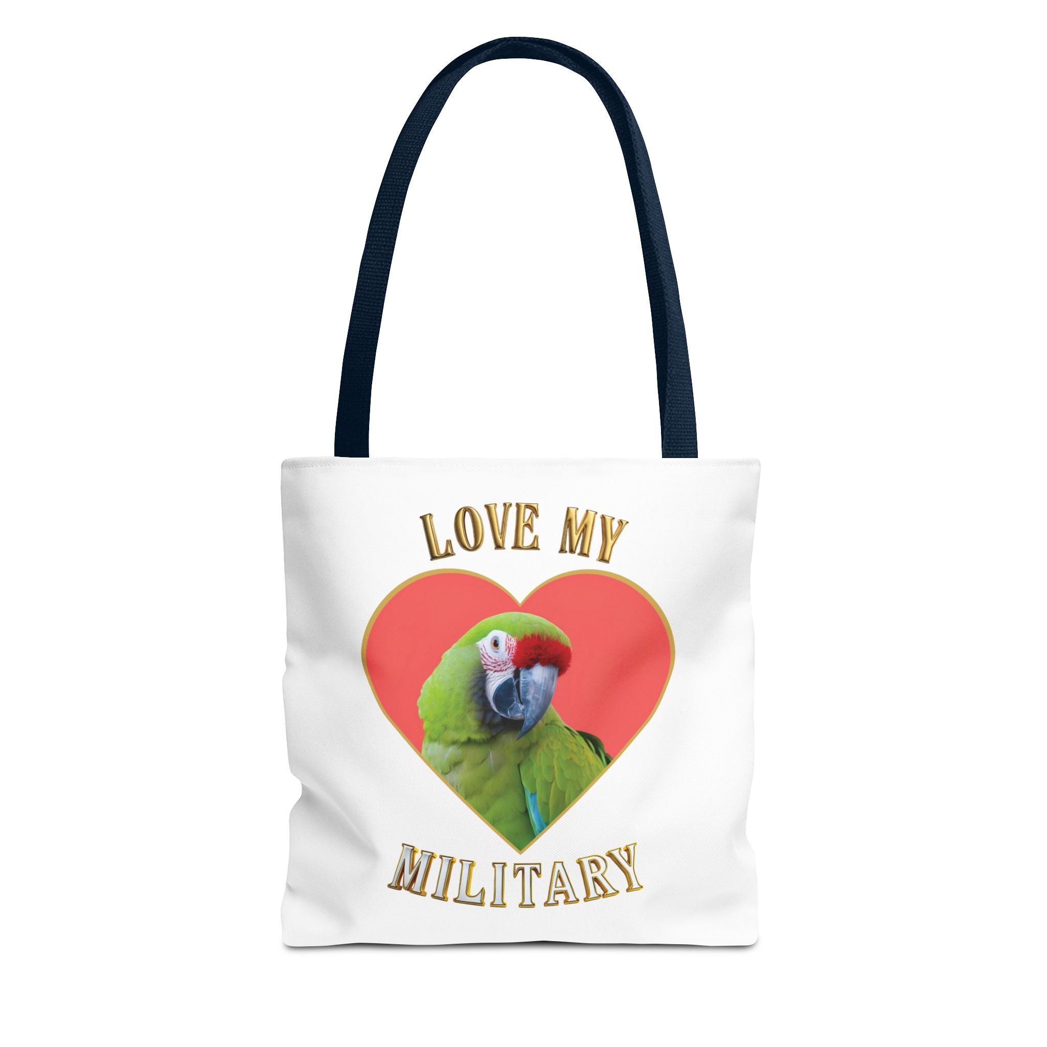 Love My Military Macaw Tote Bag