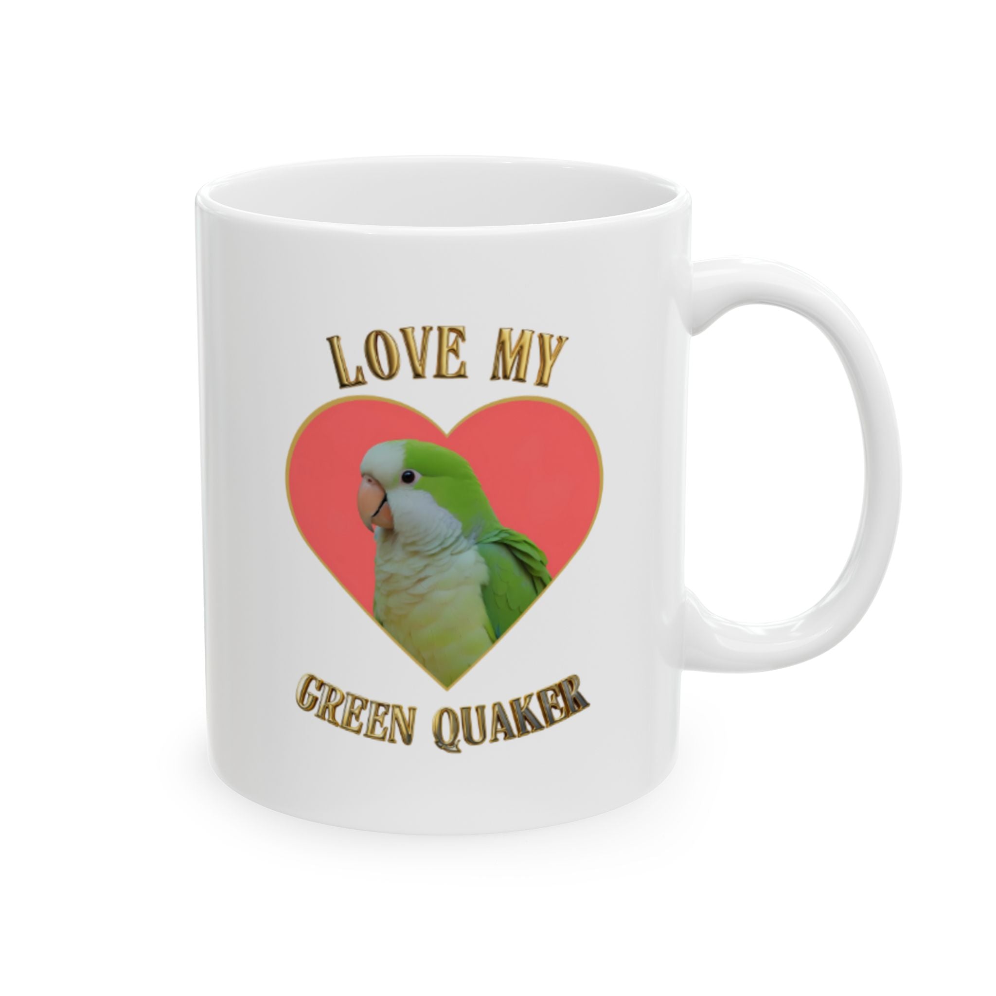 Love My Green Quaker Mug