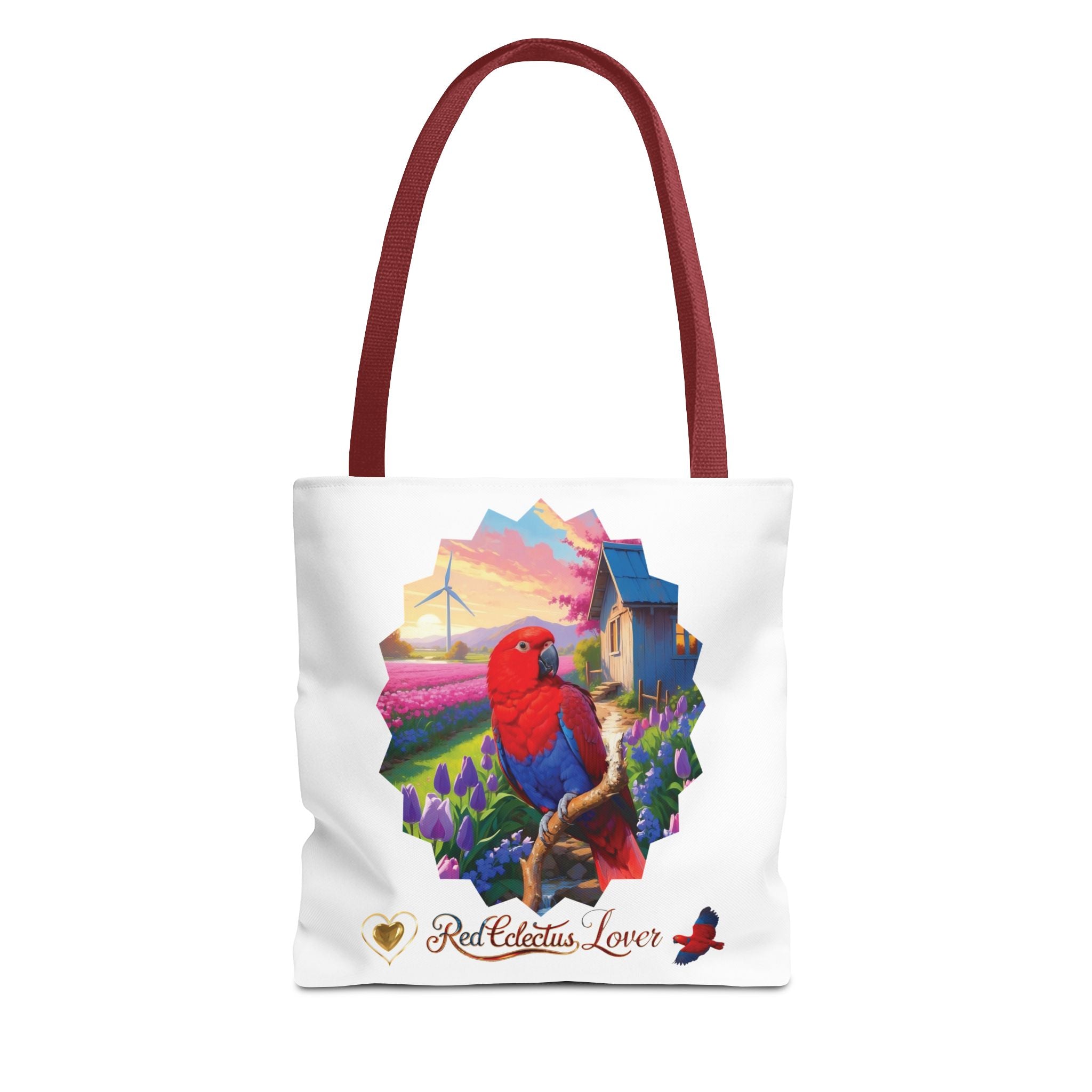 Red Eclectus Tote Bag