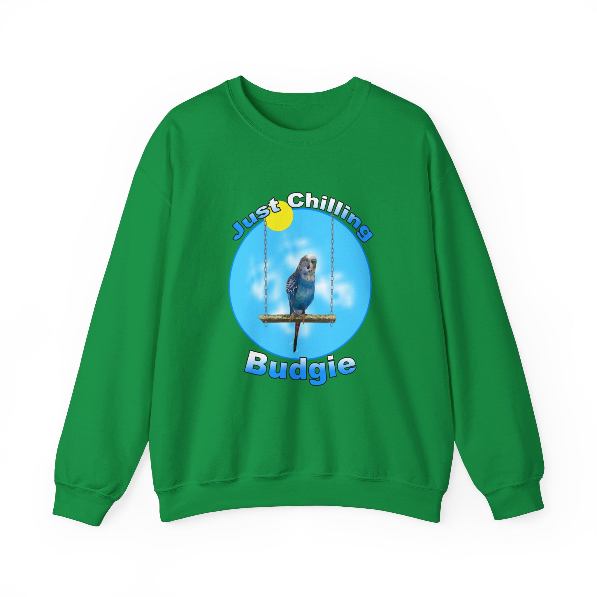 Just Chilling Swing Blue Budgie Sweatshirt