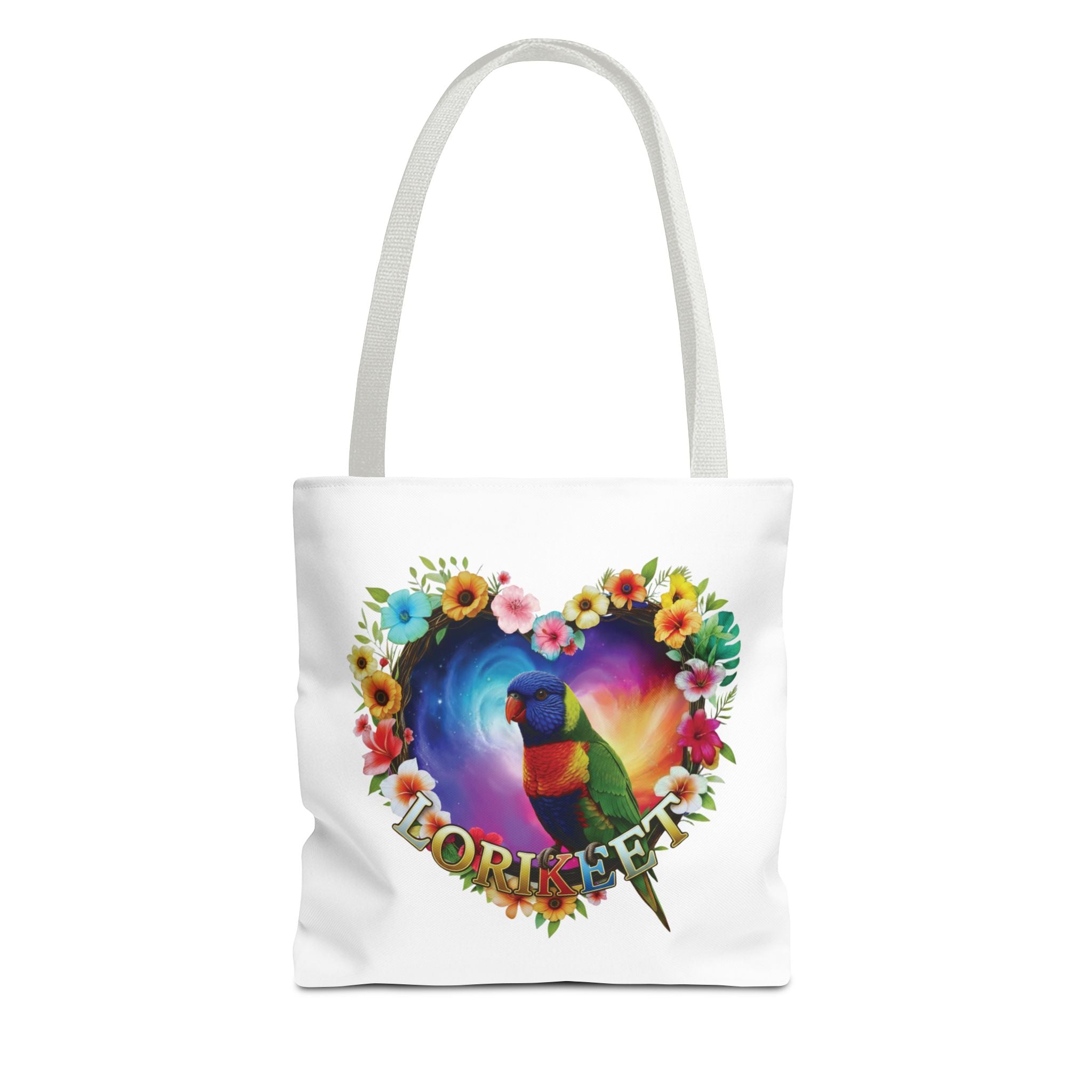 Lorikeet Flower Frame Tote Bag