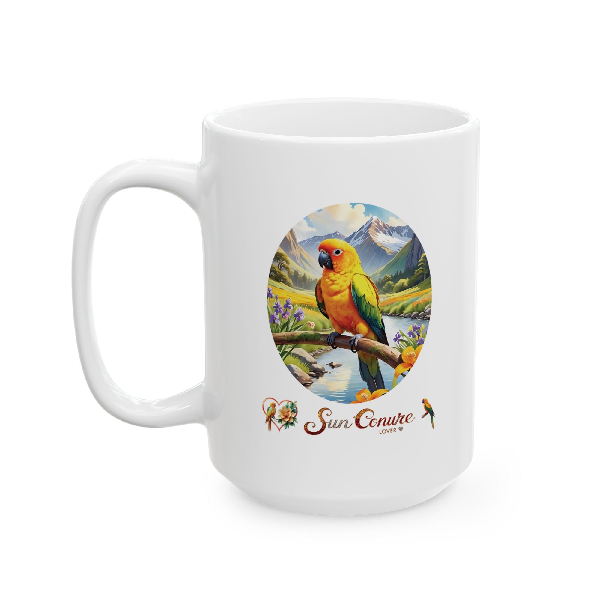 Floral Sun Conure Lover Mug