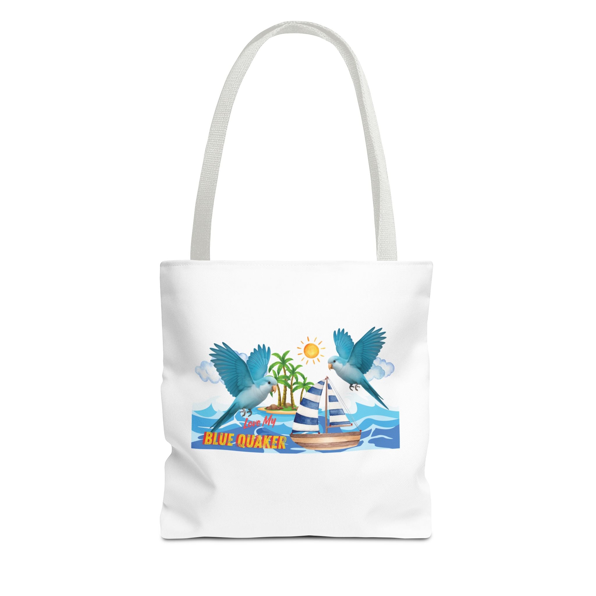 Love My Blue Quaker Sailboat Tote Bag