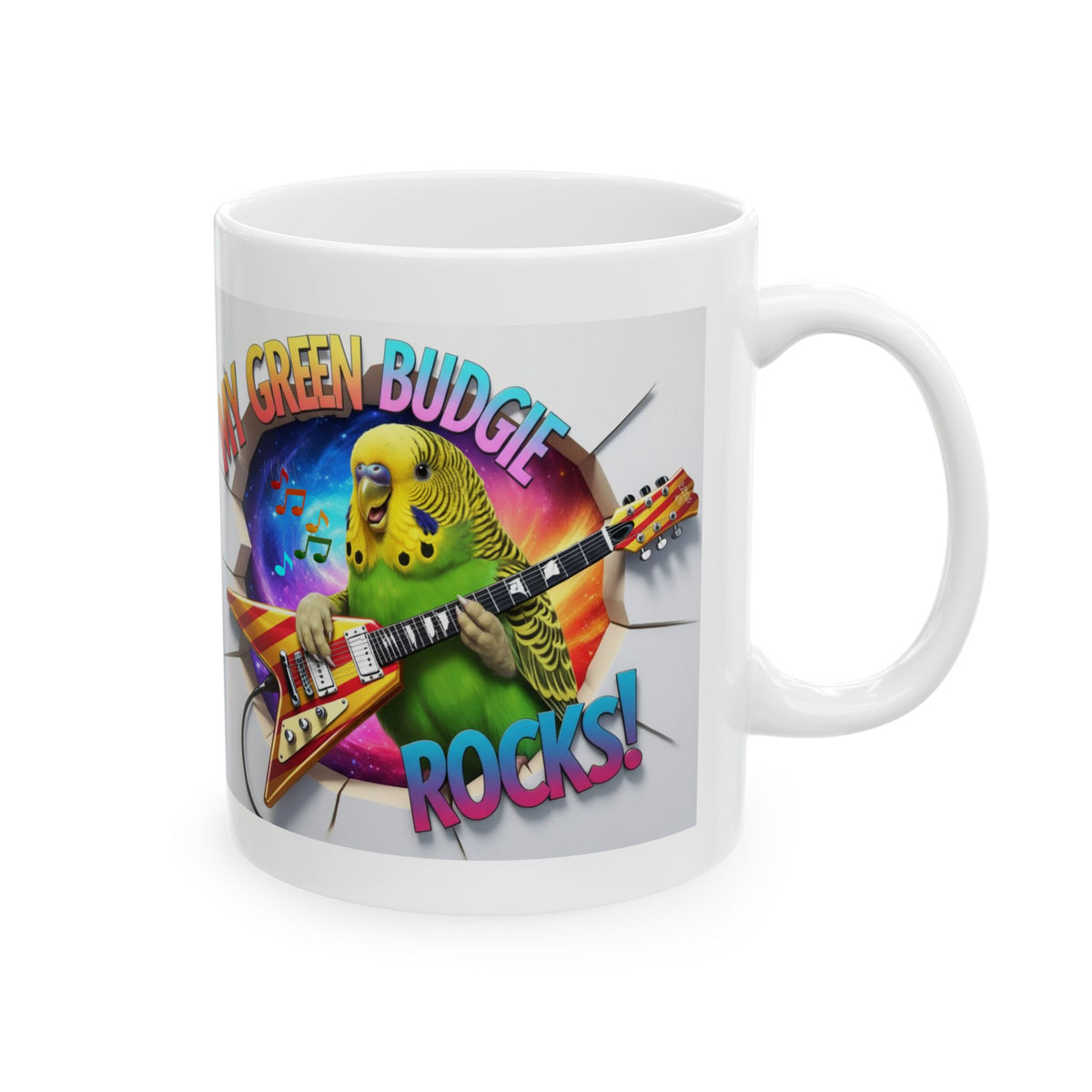 My Green Budgie Rocks Mug