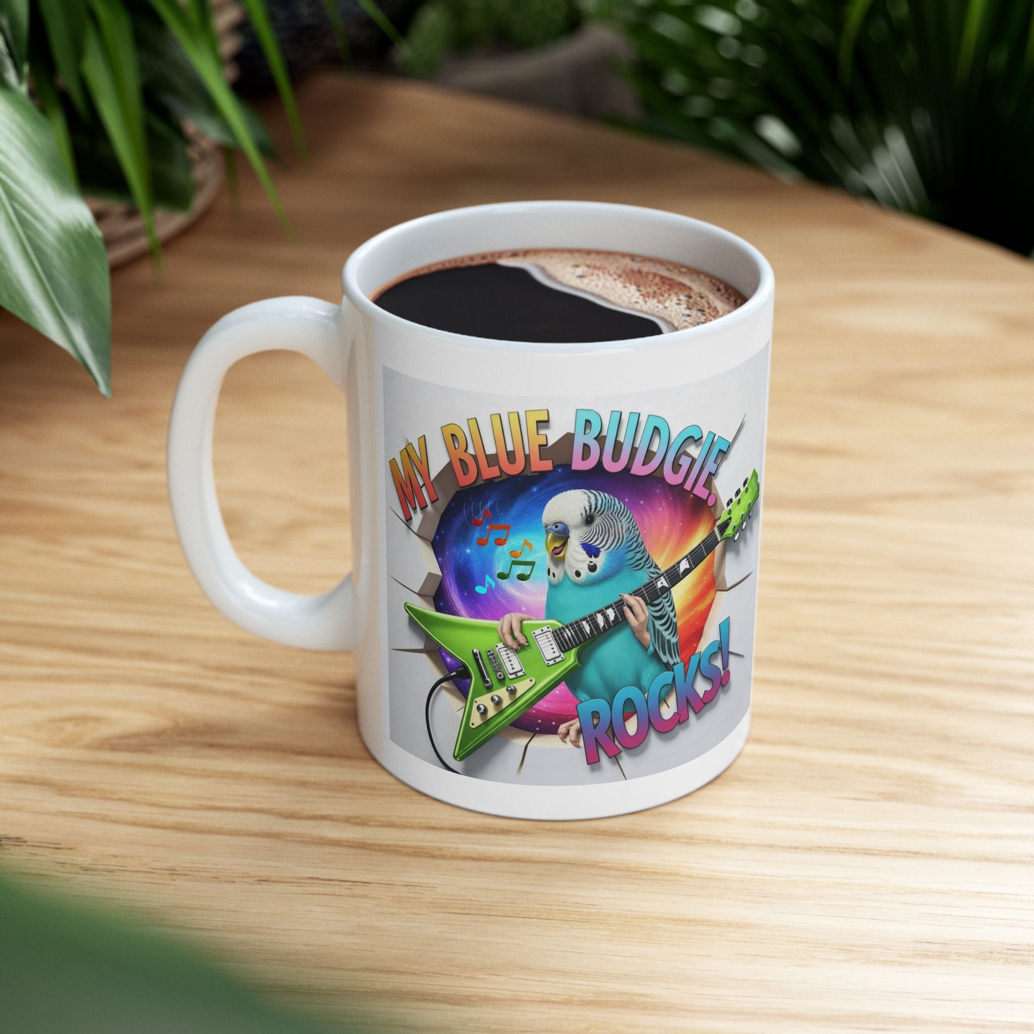 My Blue Budgie Rocks Mug