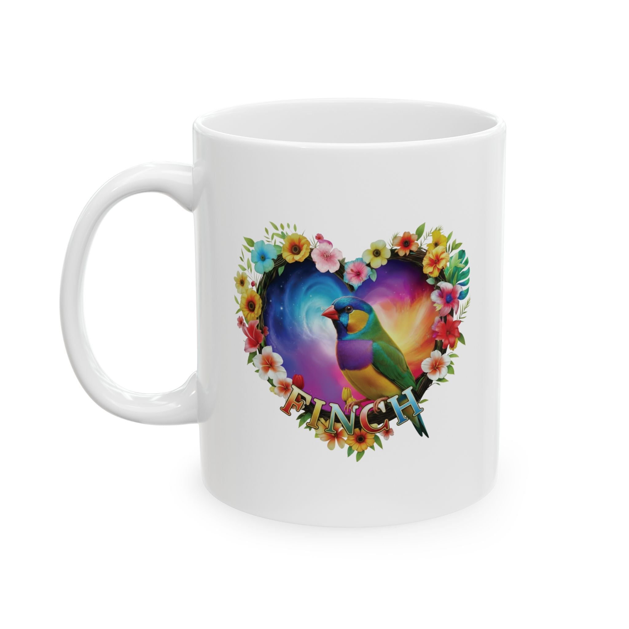 Finch Heart Design Mug