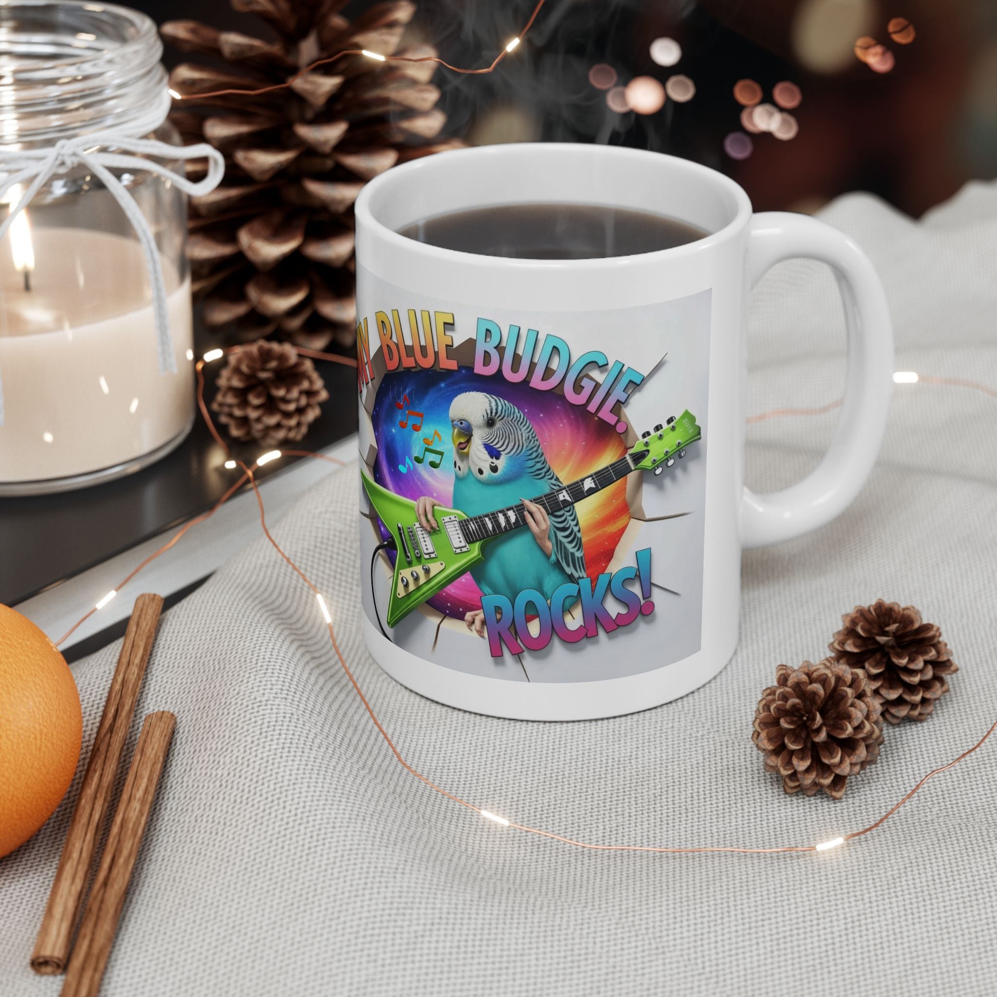 My Blue Budgie Rocks Mug