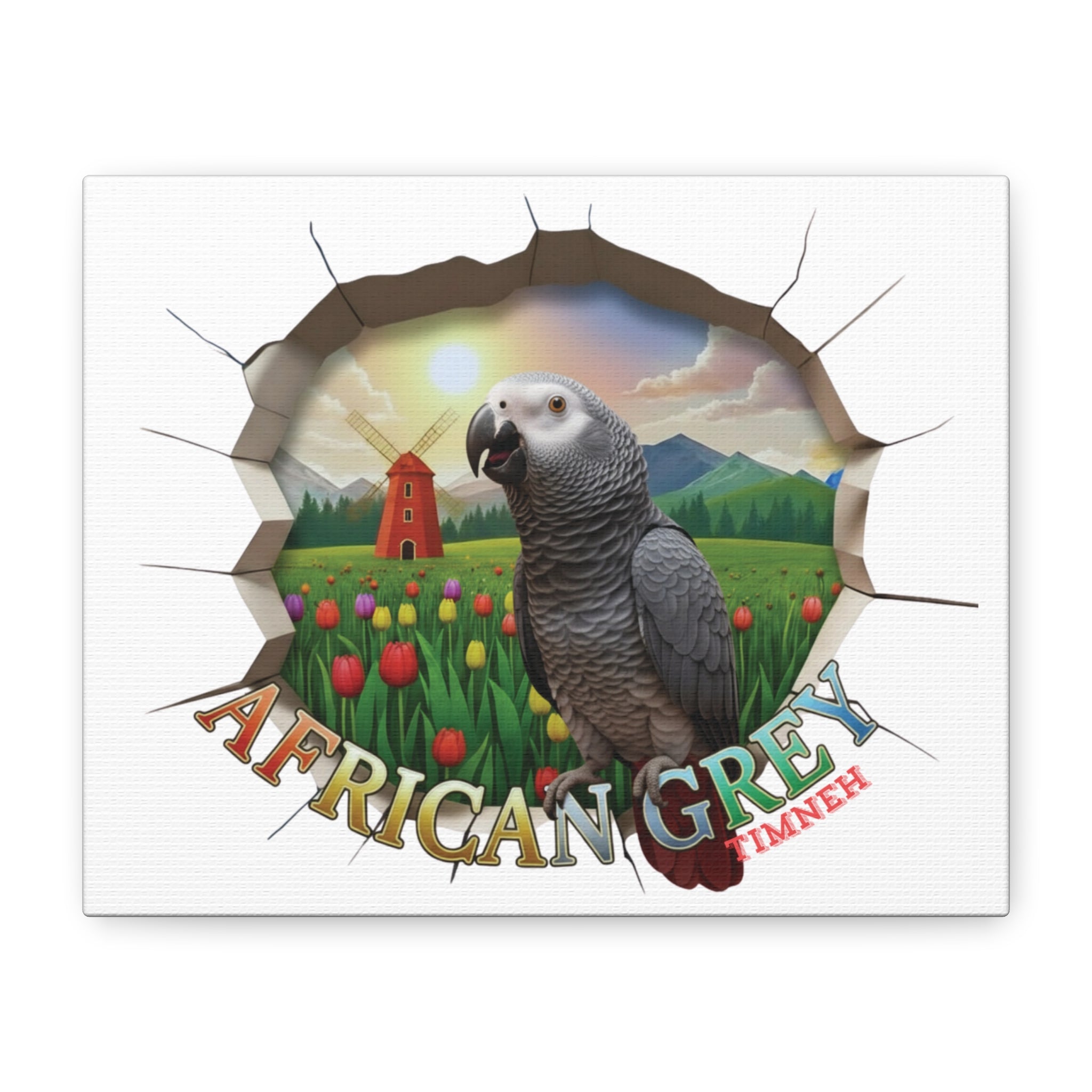 African Grey Timneh Breakthrough Wall-Hanging