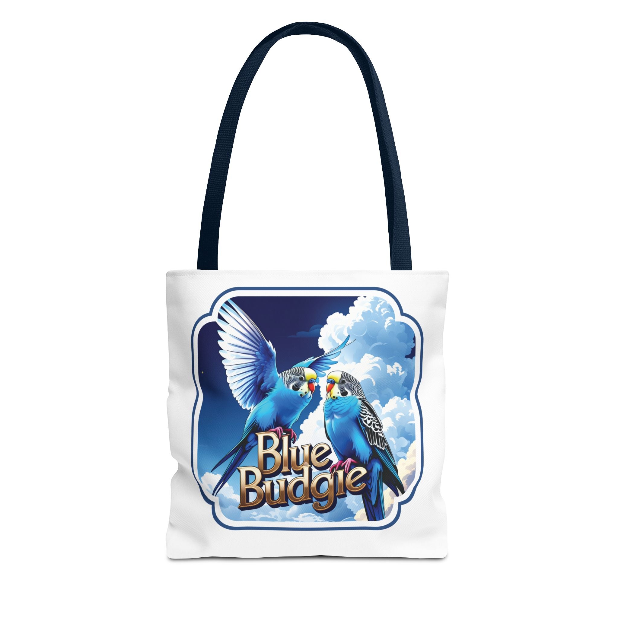 Flying Blue Budgie Couple Tote Bag