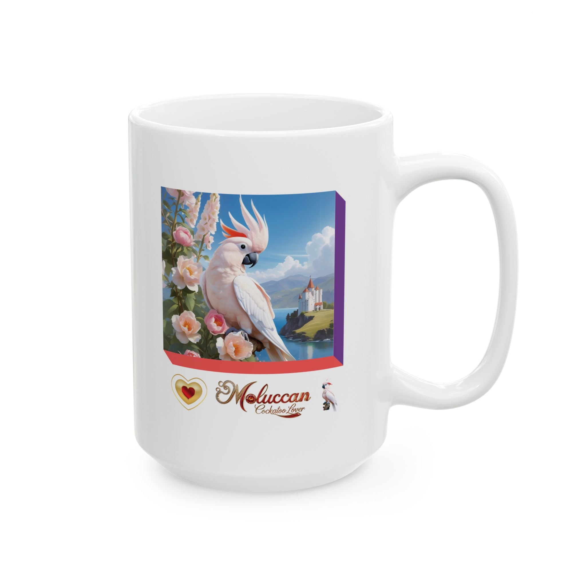 Moluccan Cockatoo Lover Floral Mug