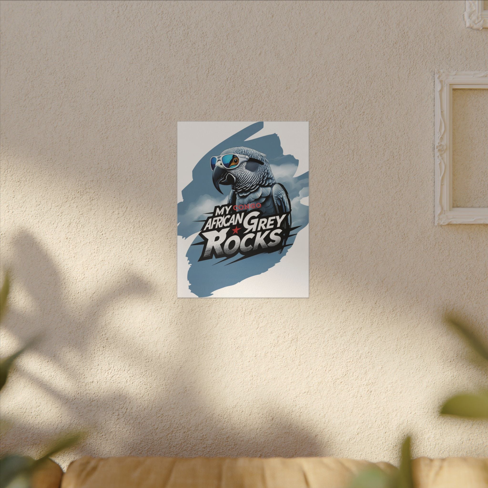 African Grey Congo Rocks Wall-Hanging