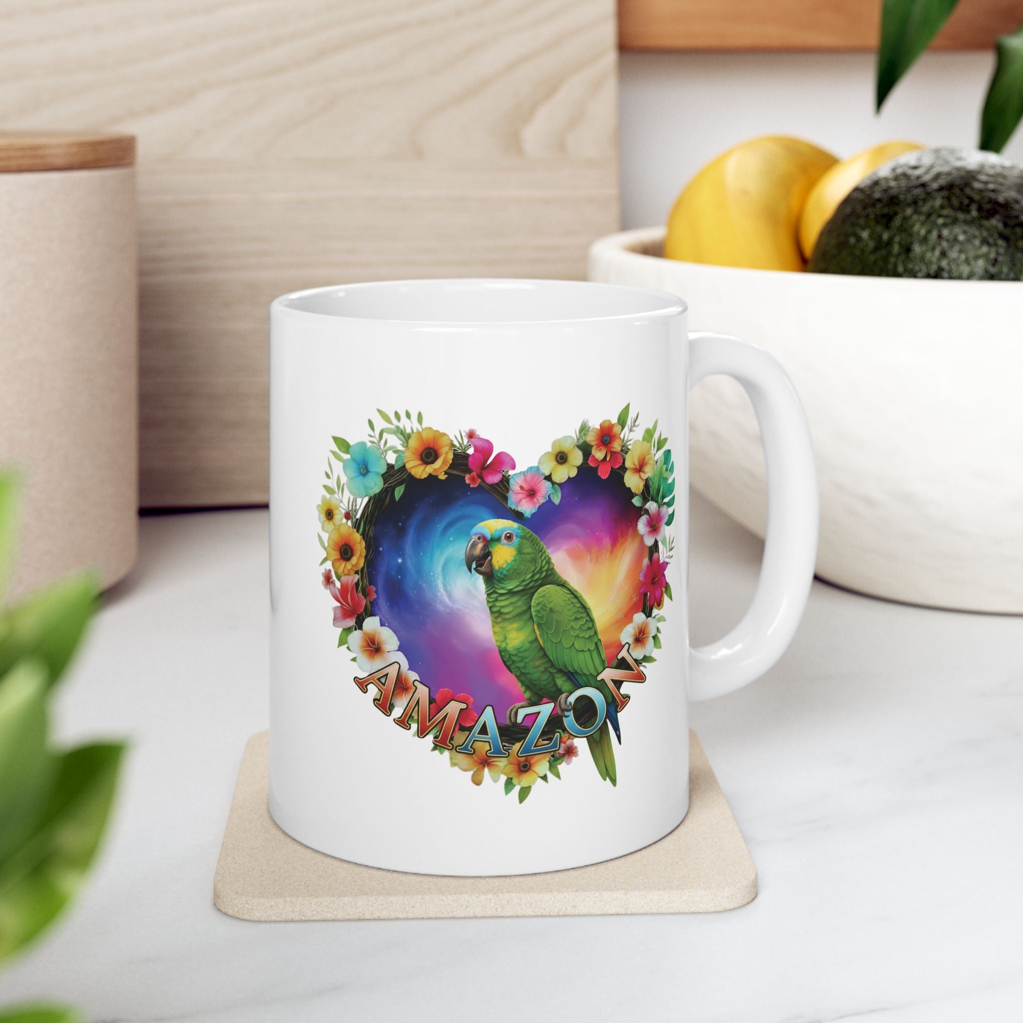 Amazon Floral Heart Mug