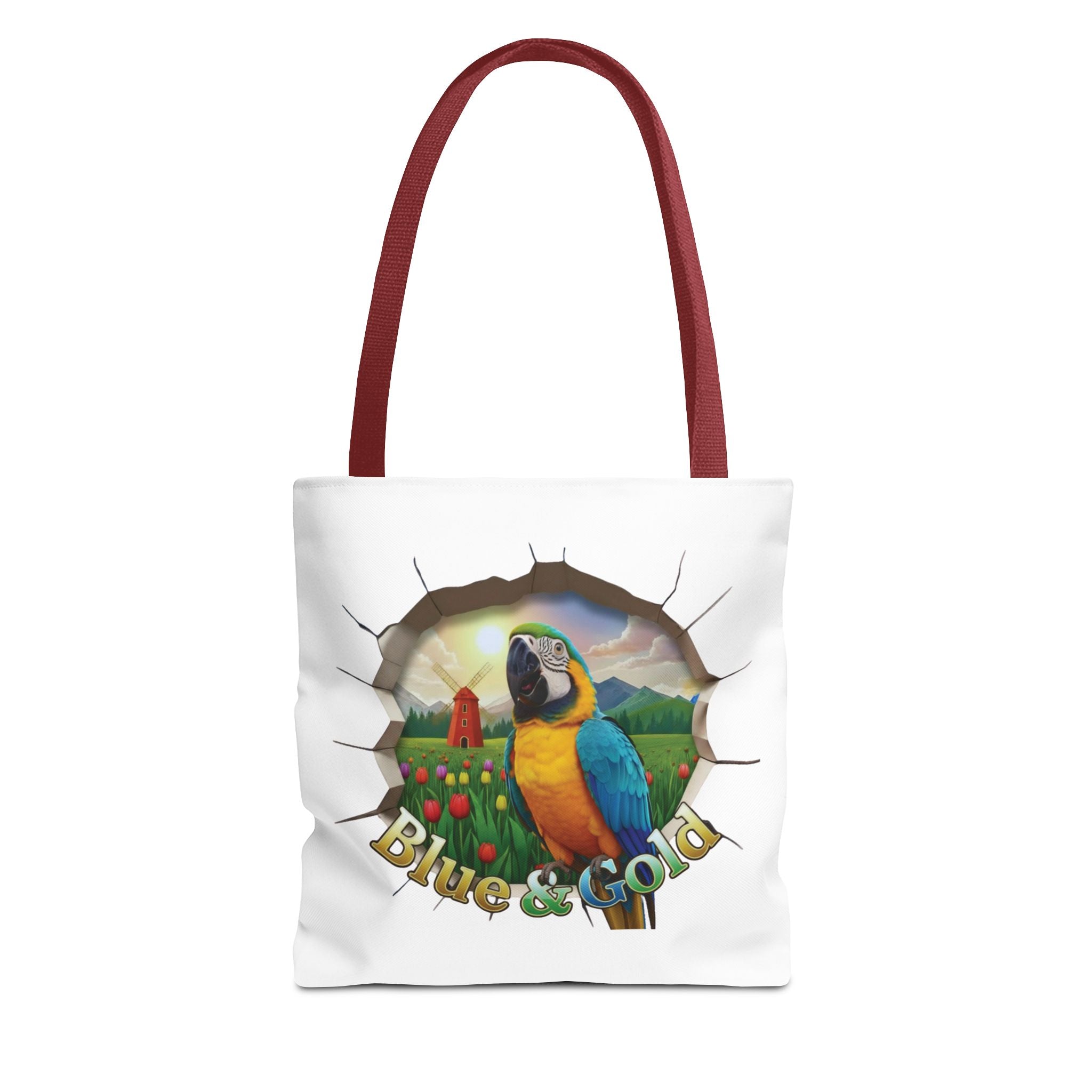 Blue & Gold Parrot Tote Bag
