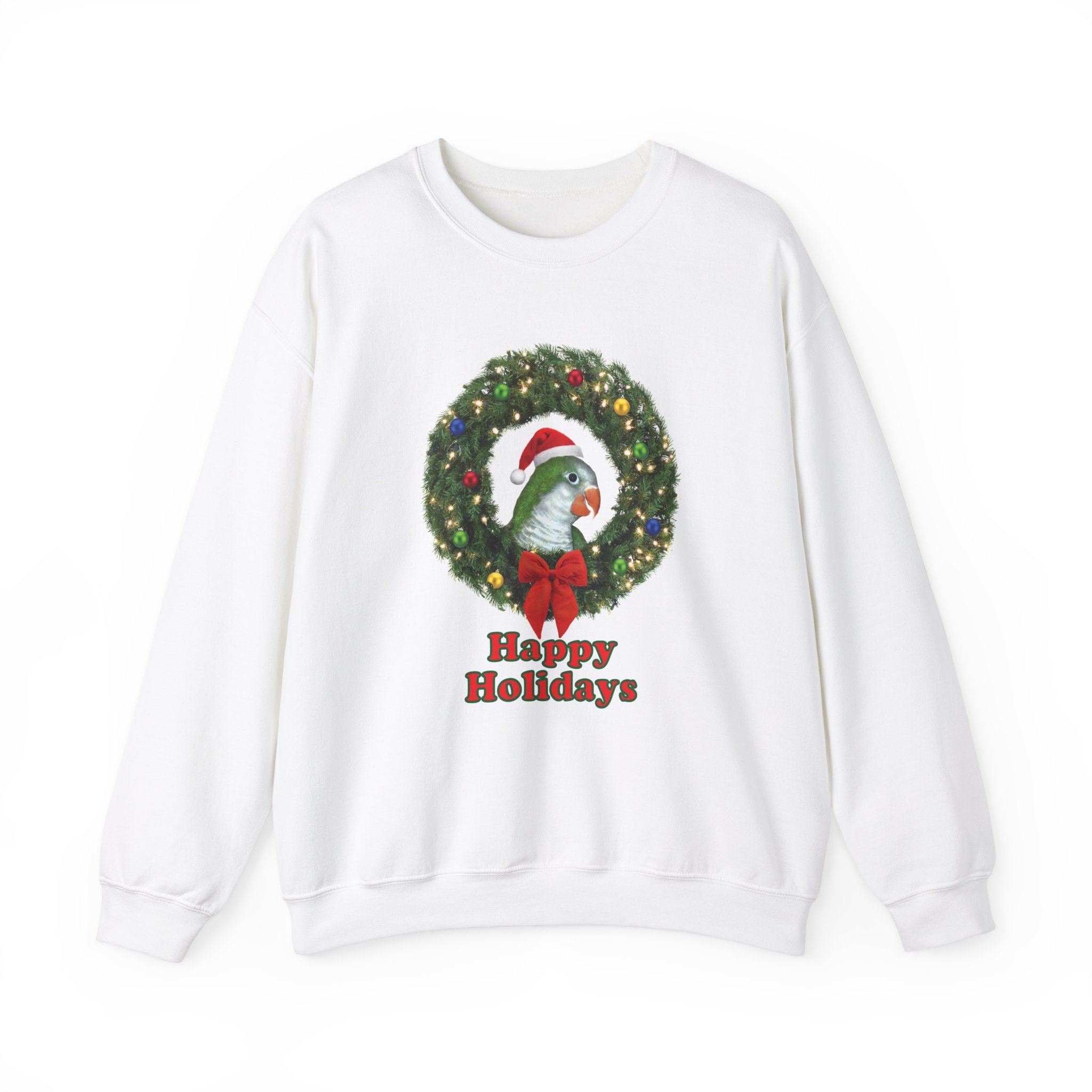 Happy Christmas Holidays Green Quaker Sweatshirt
