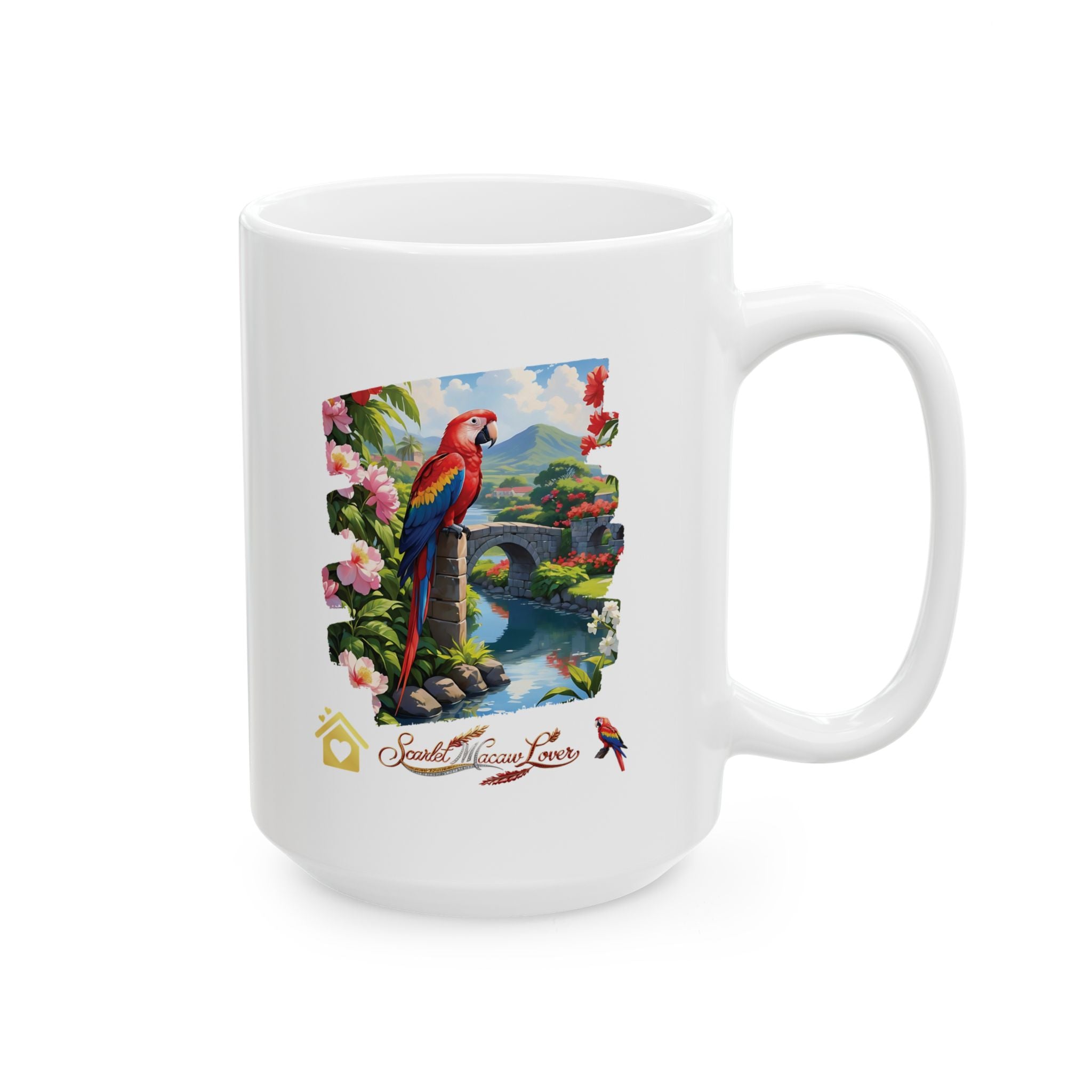 Scarlet Macaw Lover Bridge Mug