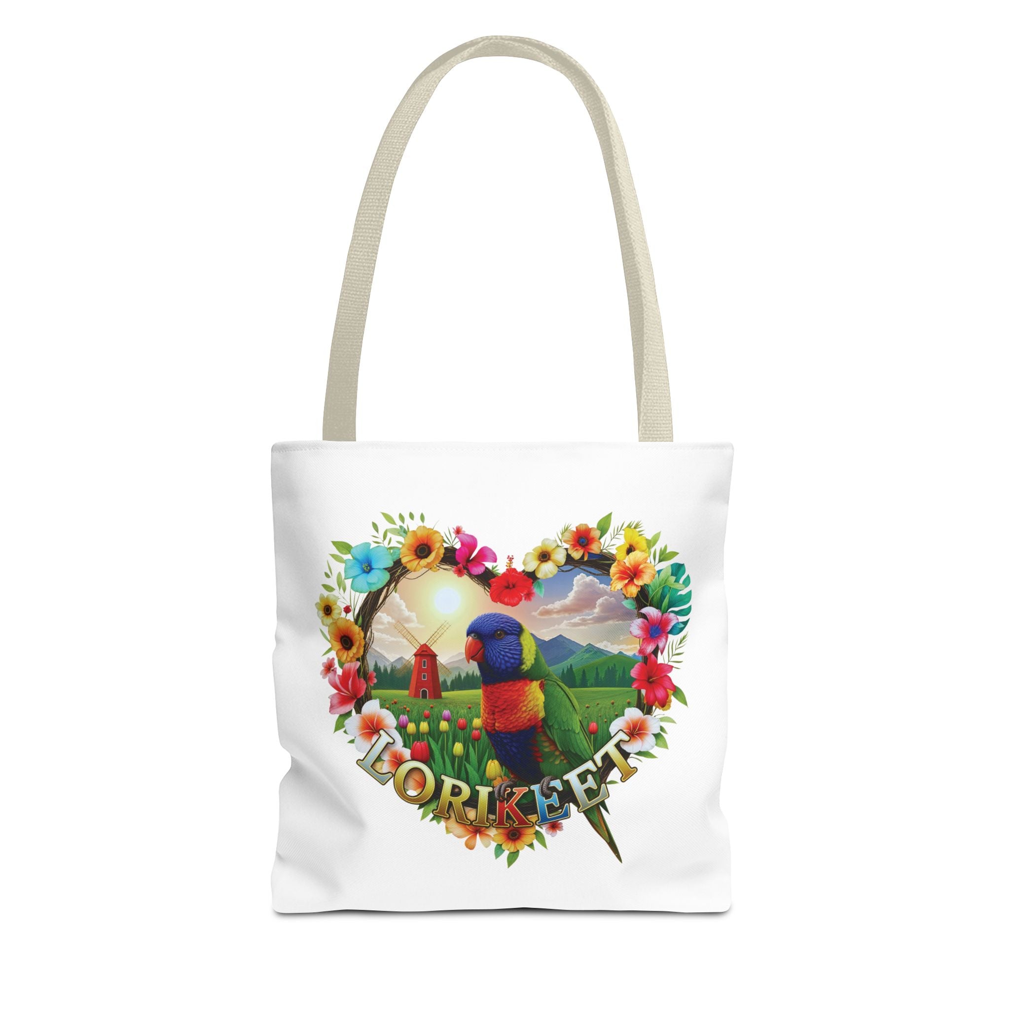 Lorikeet Floral Garden Tote Bag