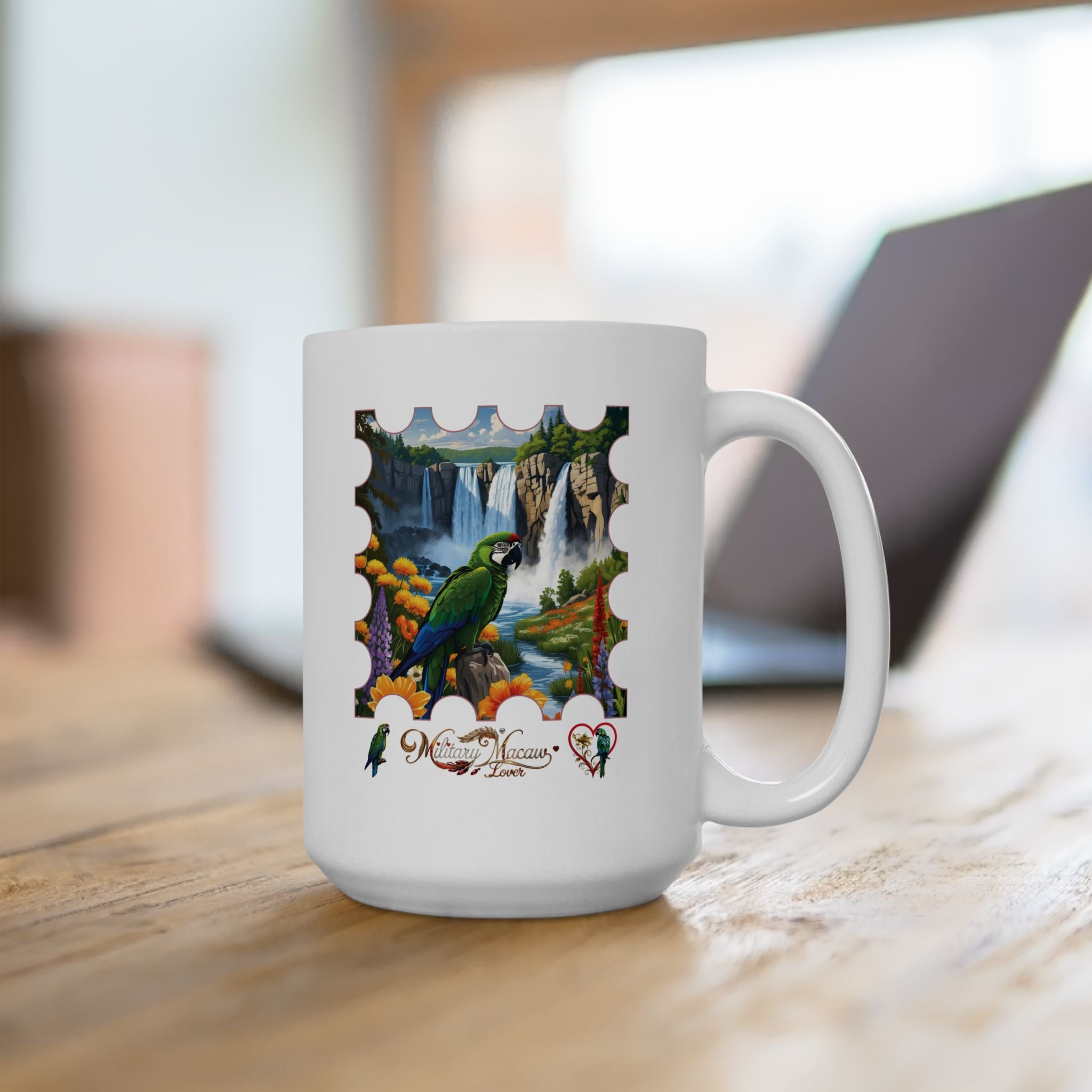 Military Macaw Lover Waterfall Mug