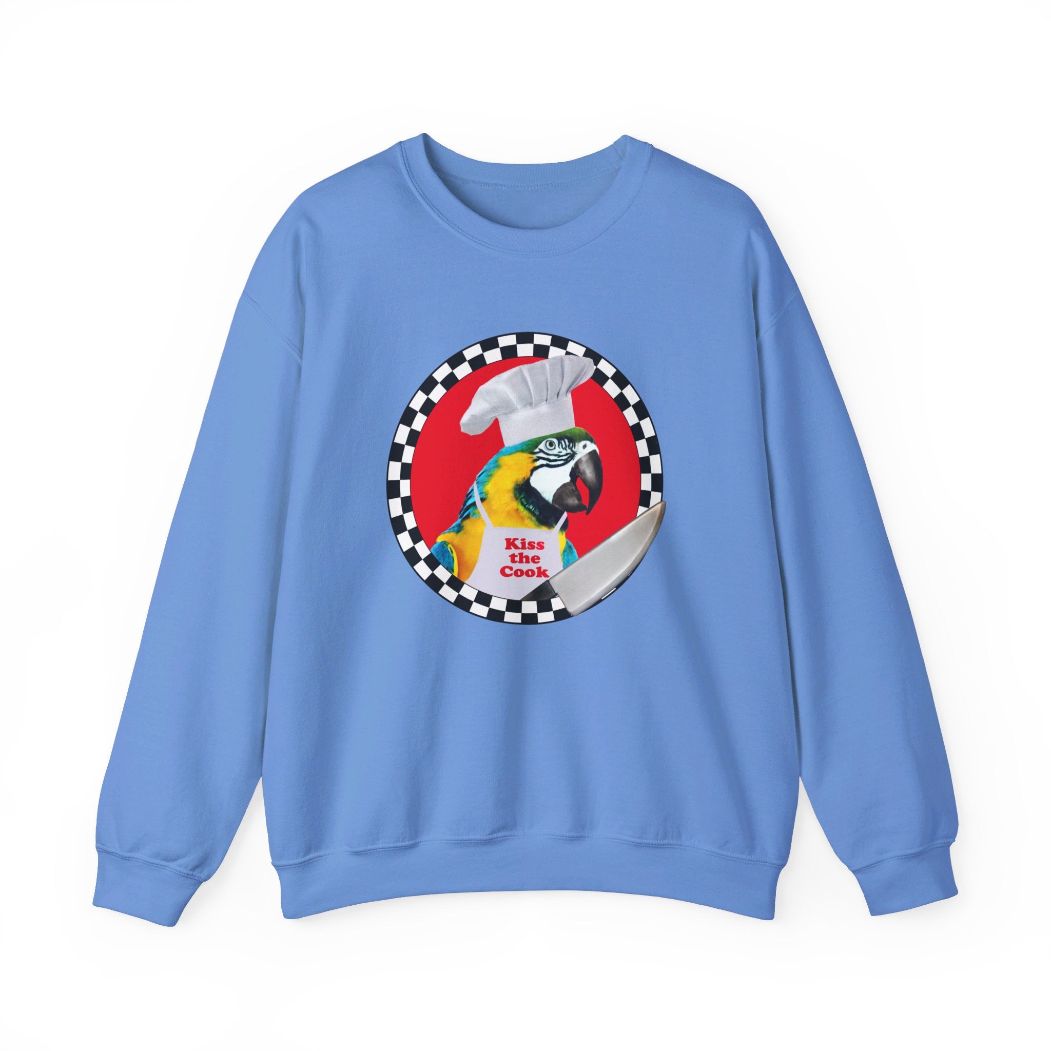 Kiss The Cook Blue And Gold Sweatshirt