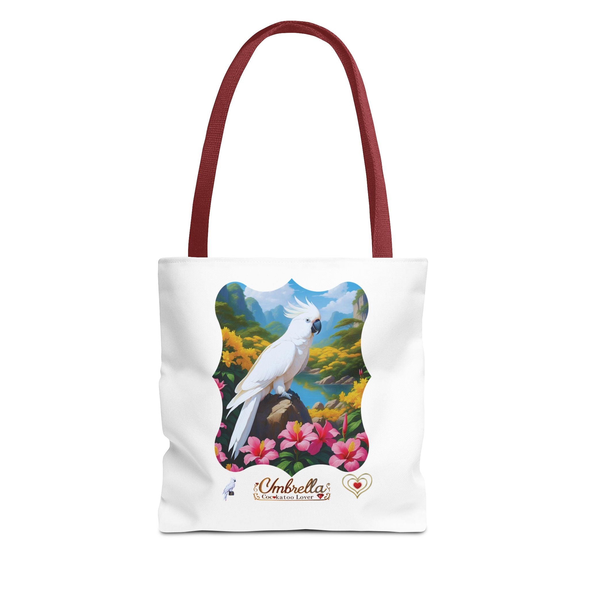 Floral Umbrella Cockatoo Lover Tote Bag