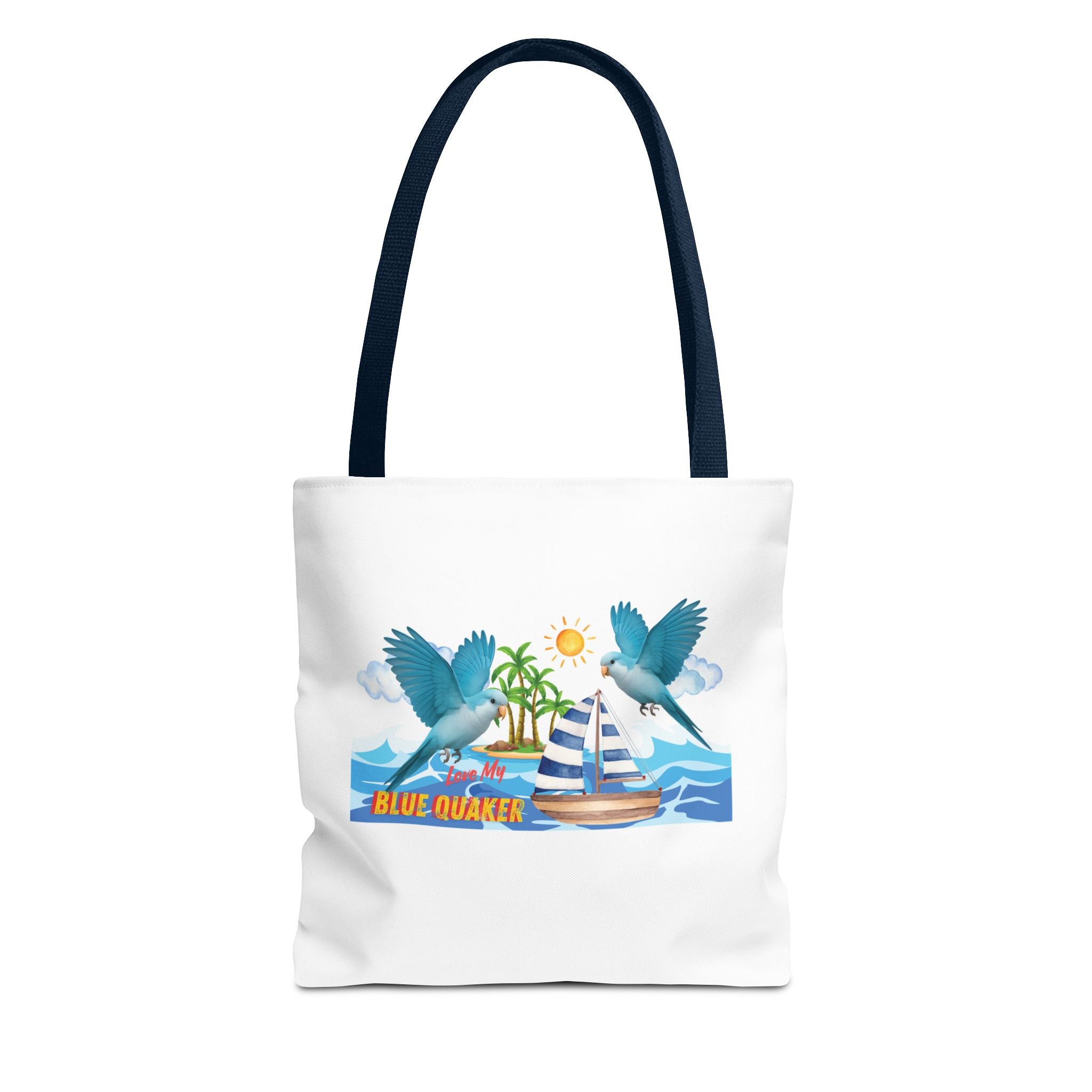 Love My Blue Quaker Sailboat Tote Bag