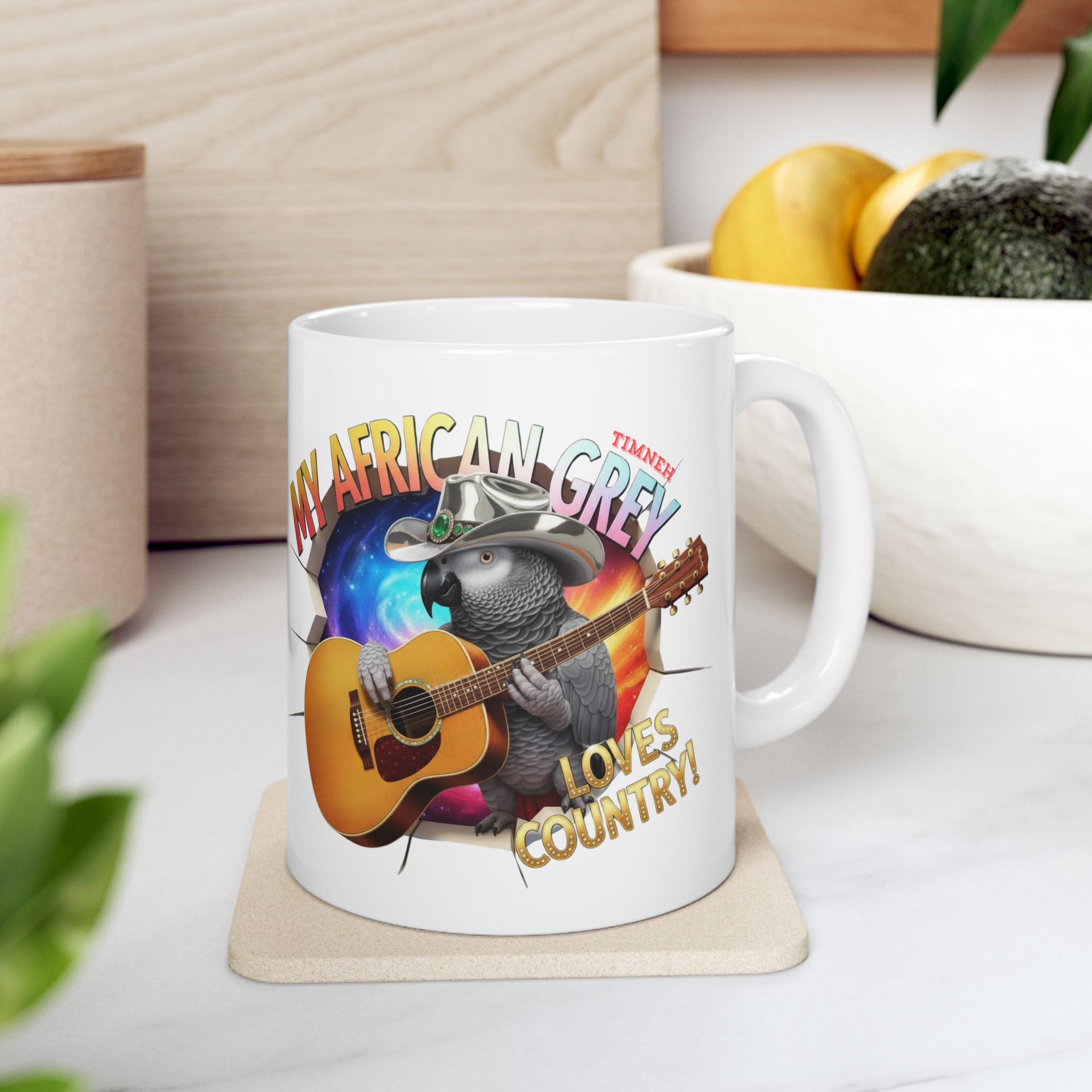 My African Grey Loves Country Mug