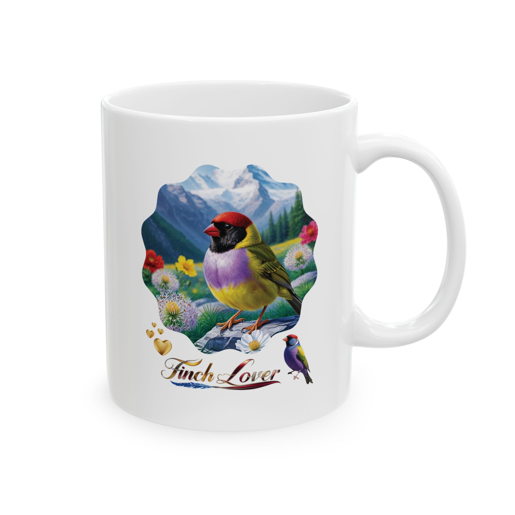 Finch Lover Mountain Mug