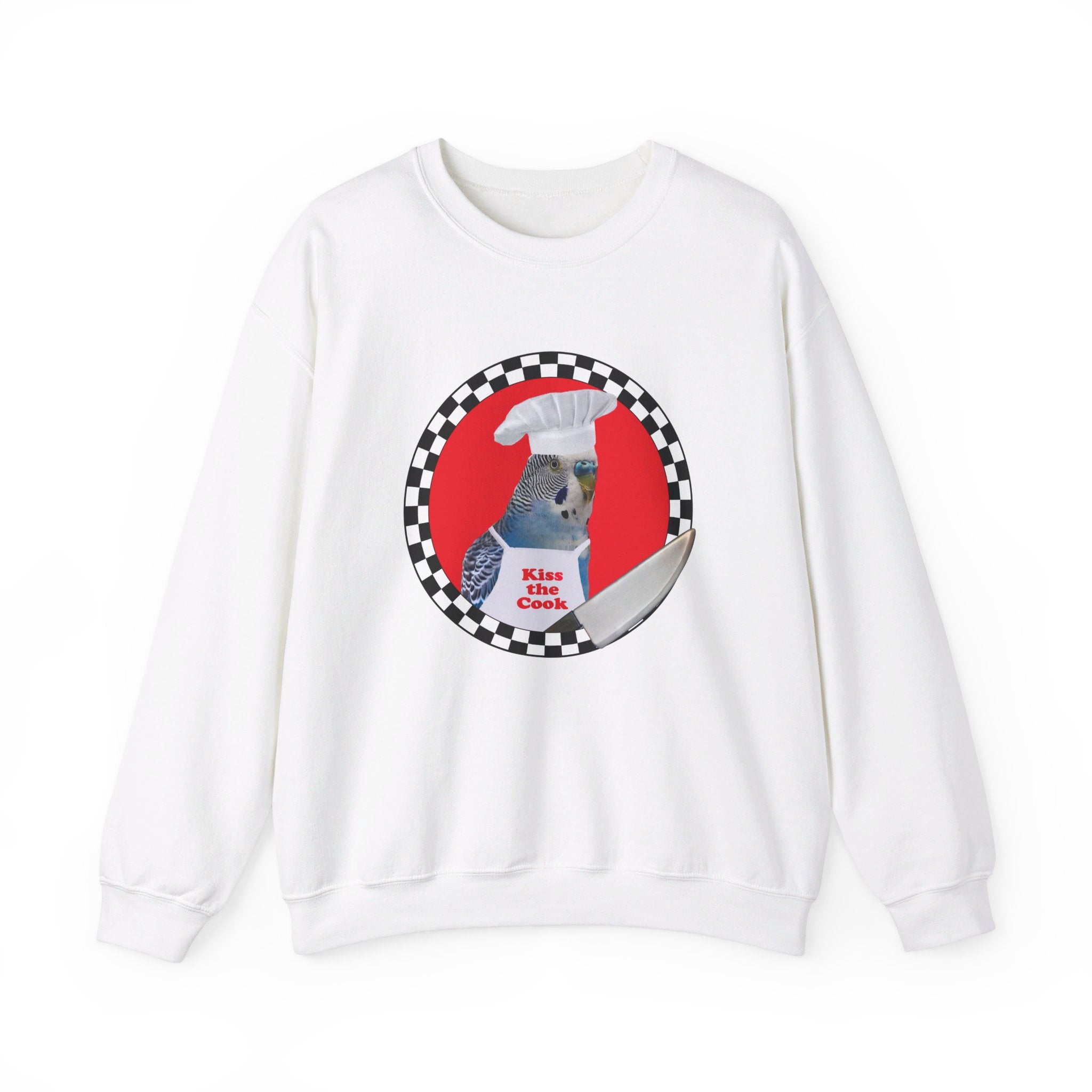 Kiss The Cook Blue Budgie Sweatshirt
