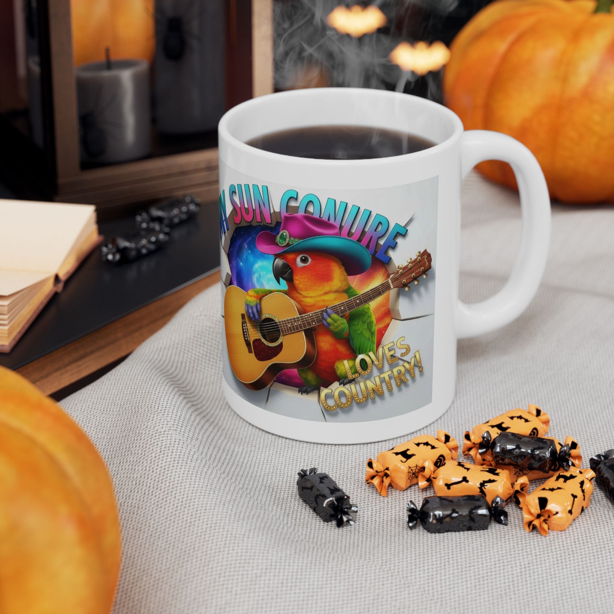 My Sun Conure Loves Country Mug