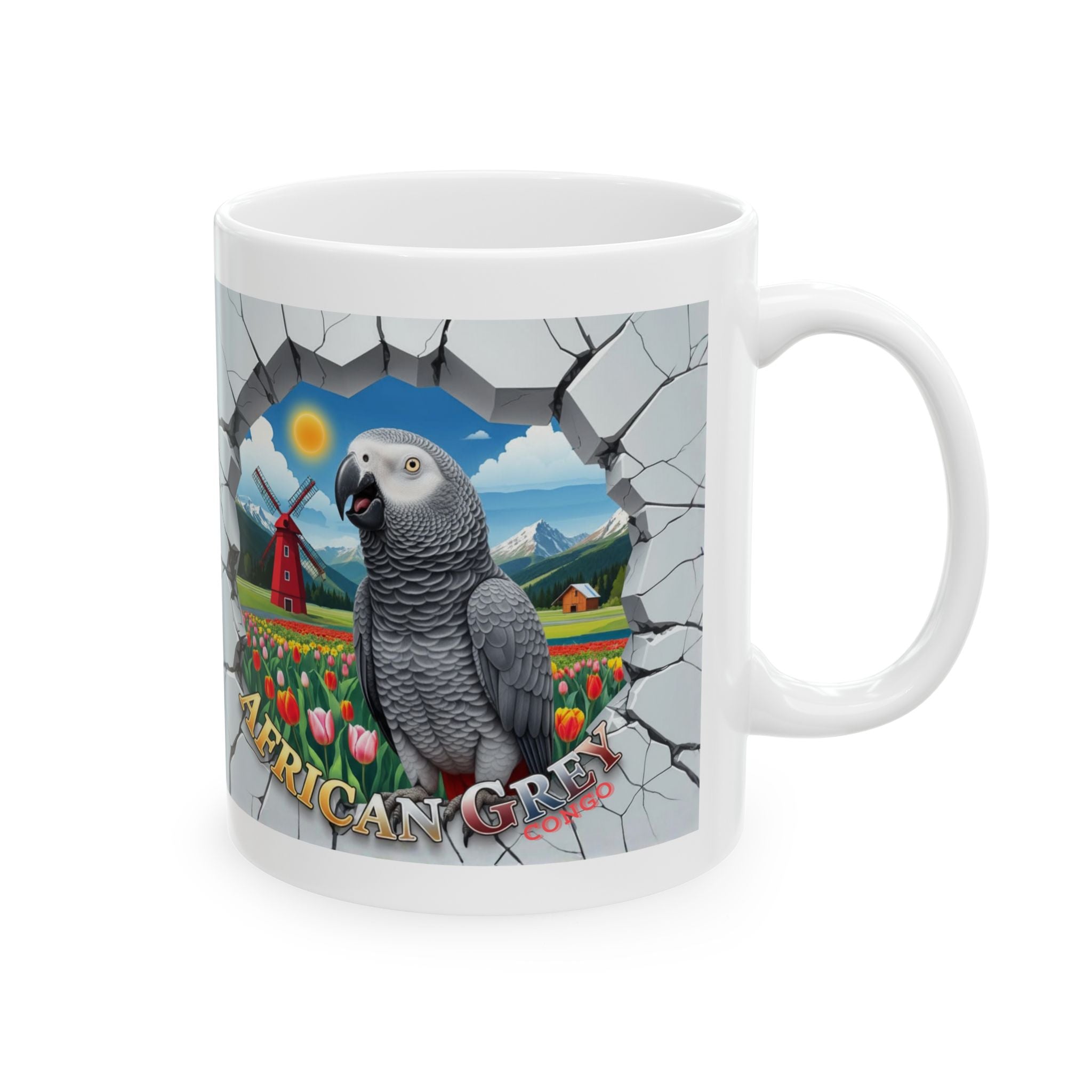 African Grey Congo Nature Scenic Mug