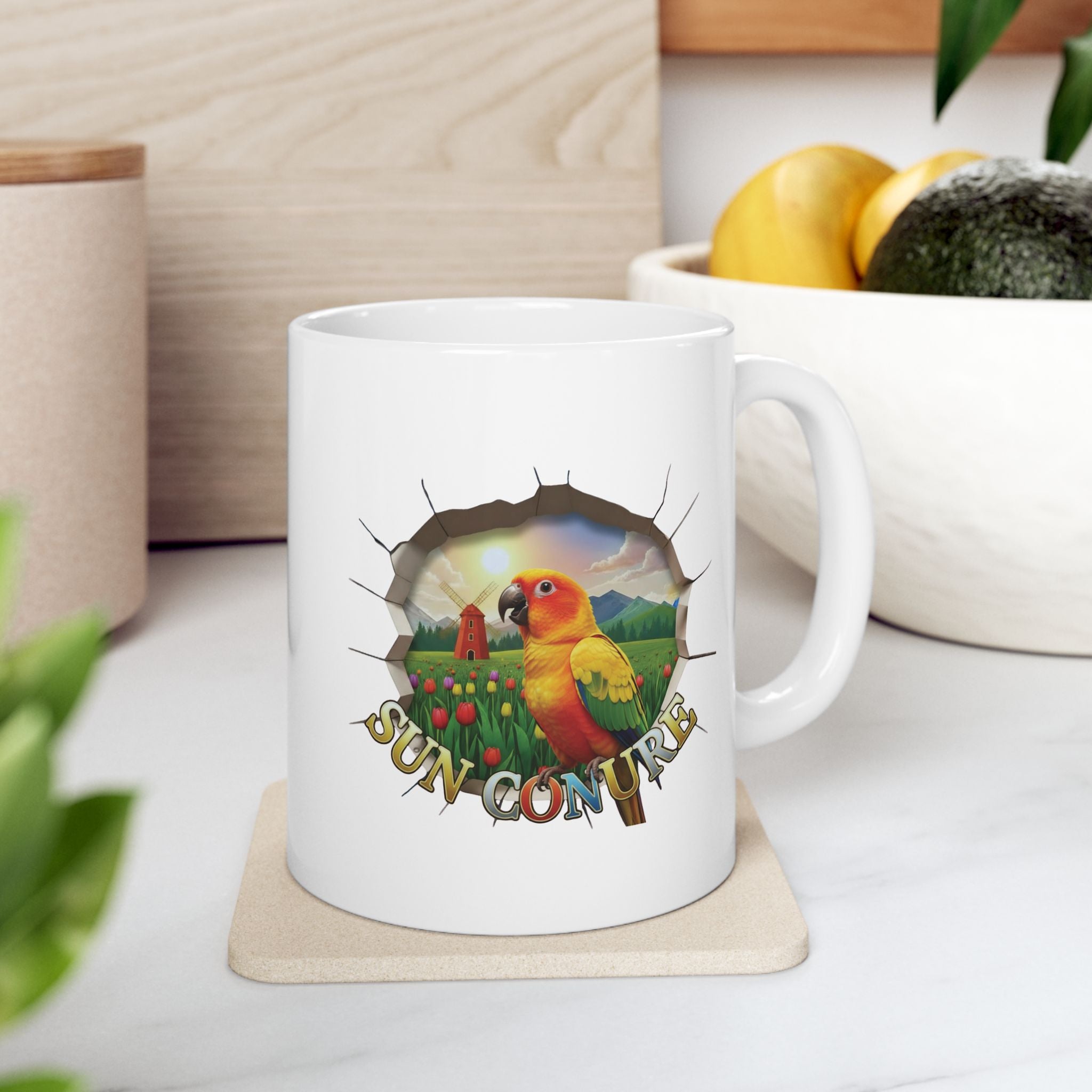 Sun Conure Tulip Field Mug