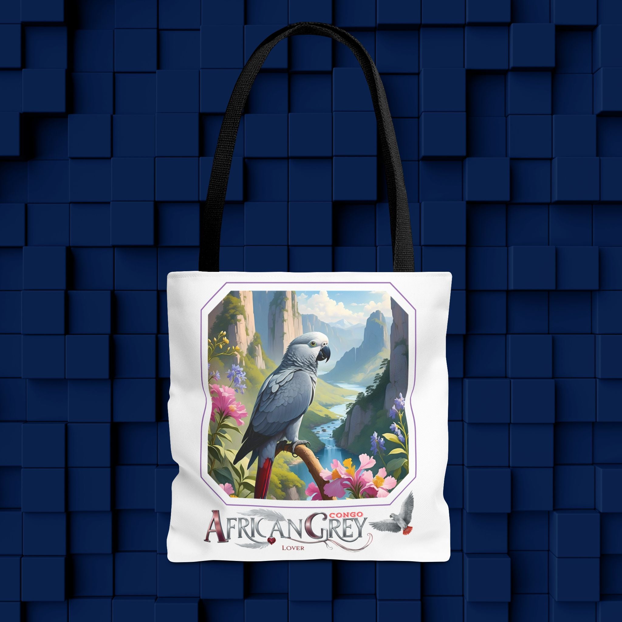 Tote Bag With African Grey Congo Design