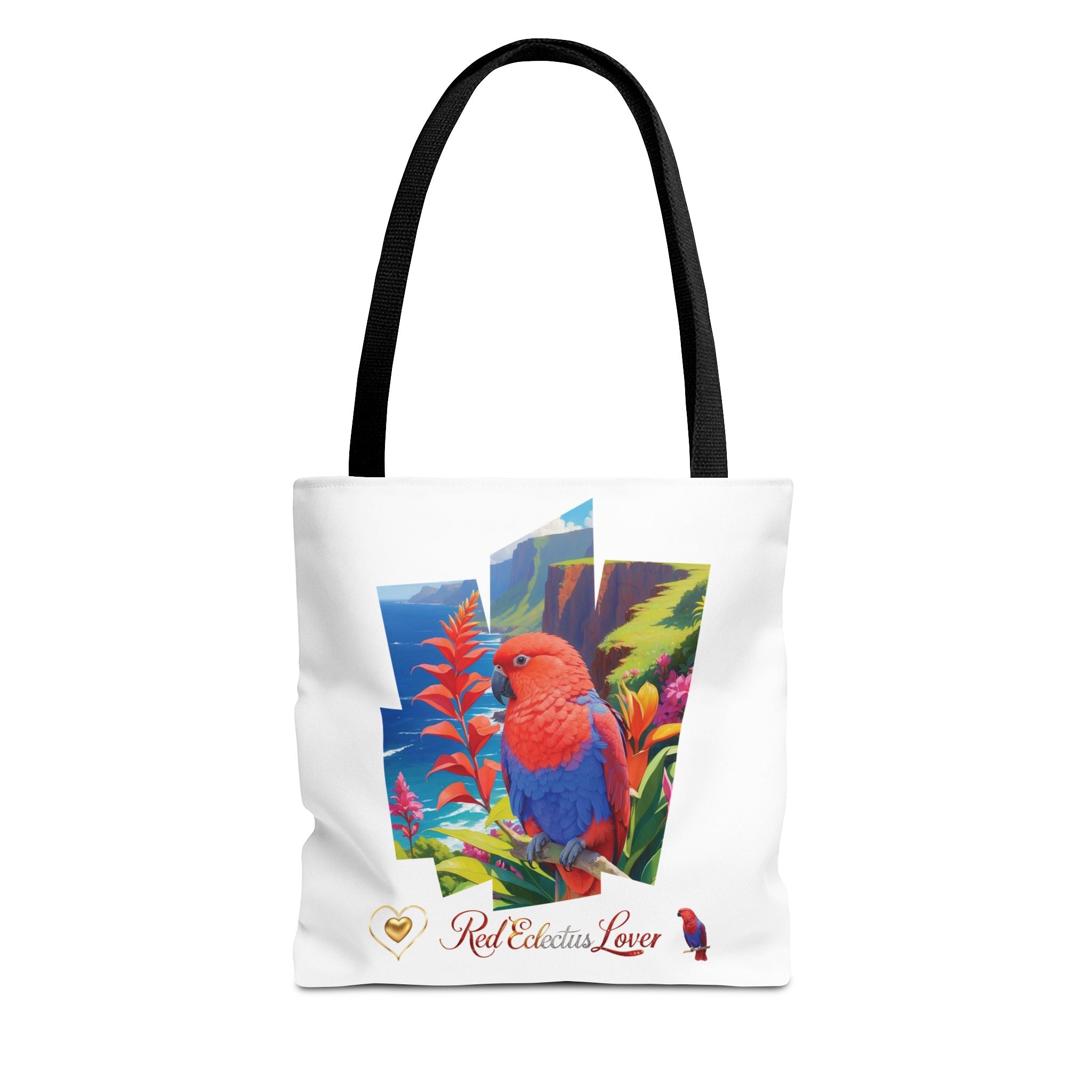 Red Eclectus Tote Bag