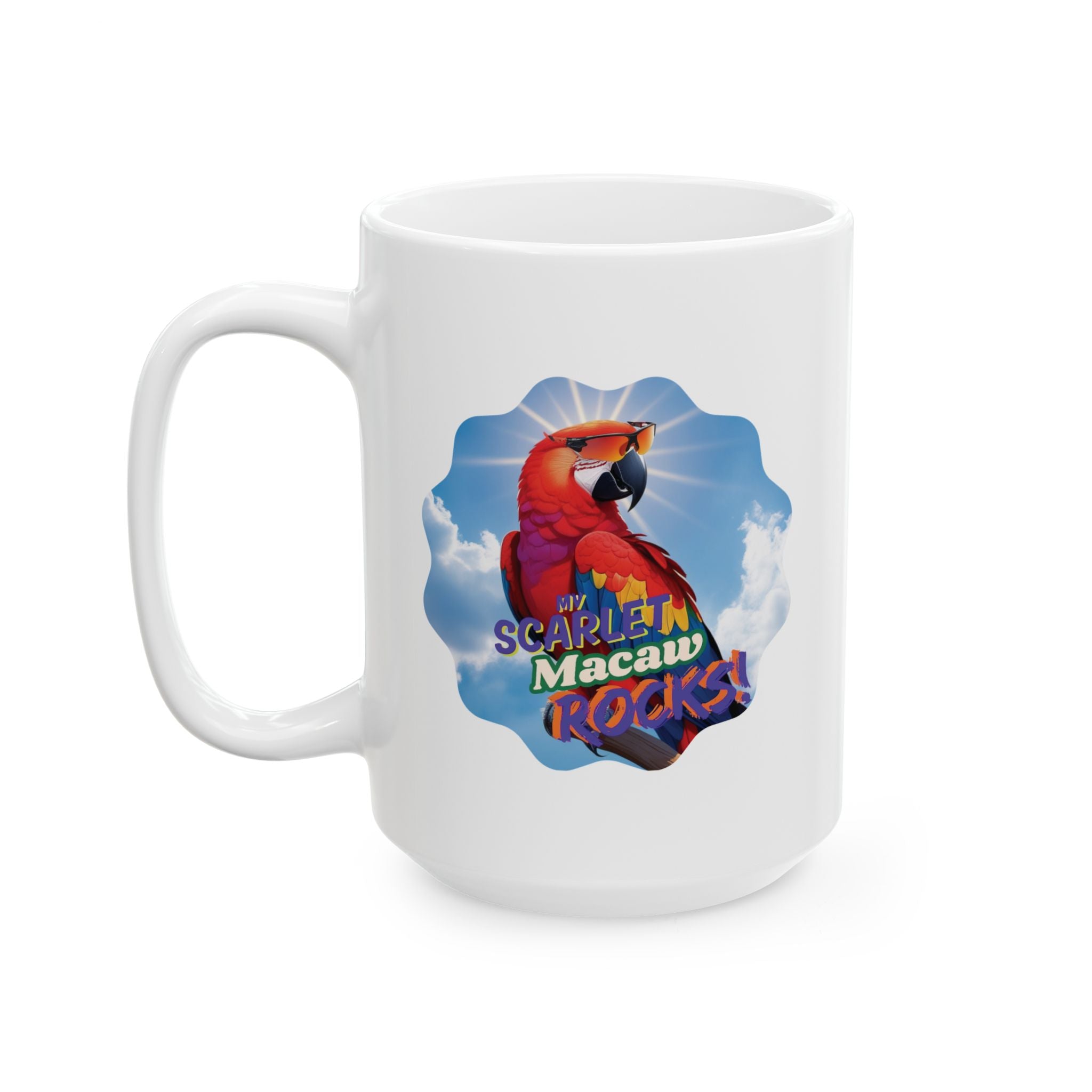 Scarlet Macaw Rocks Mug