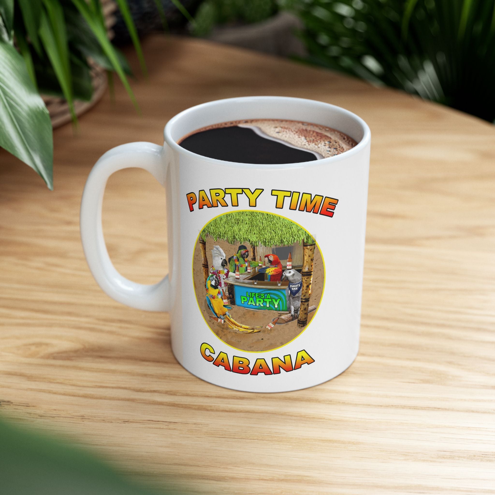 Party Time Life's A Cabana Parrot Mug