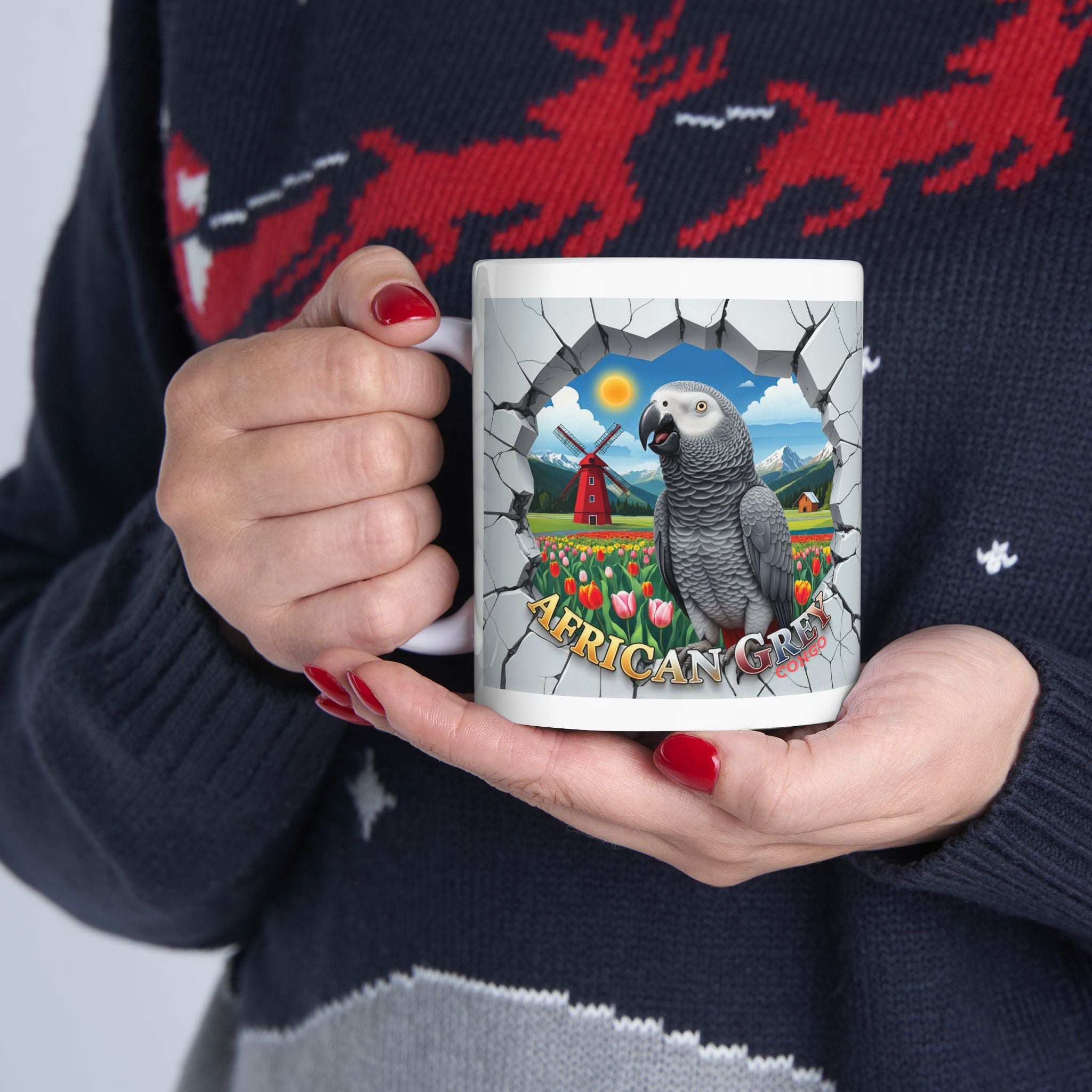 African Grey Congo Nature Scenic Mug