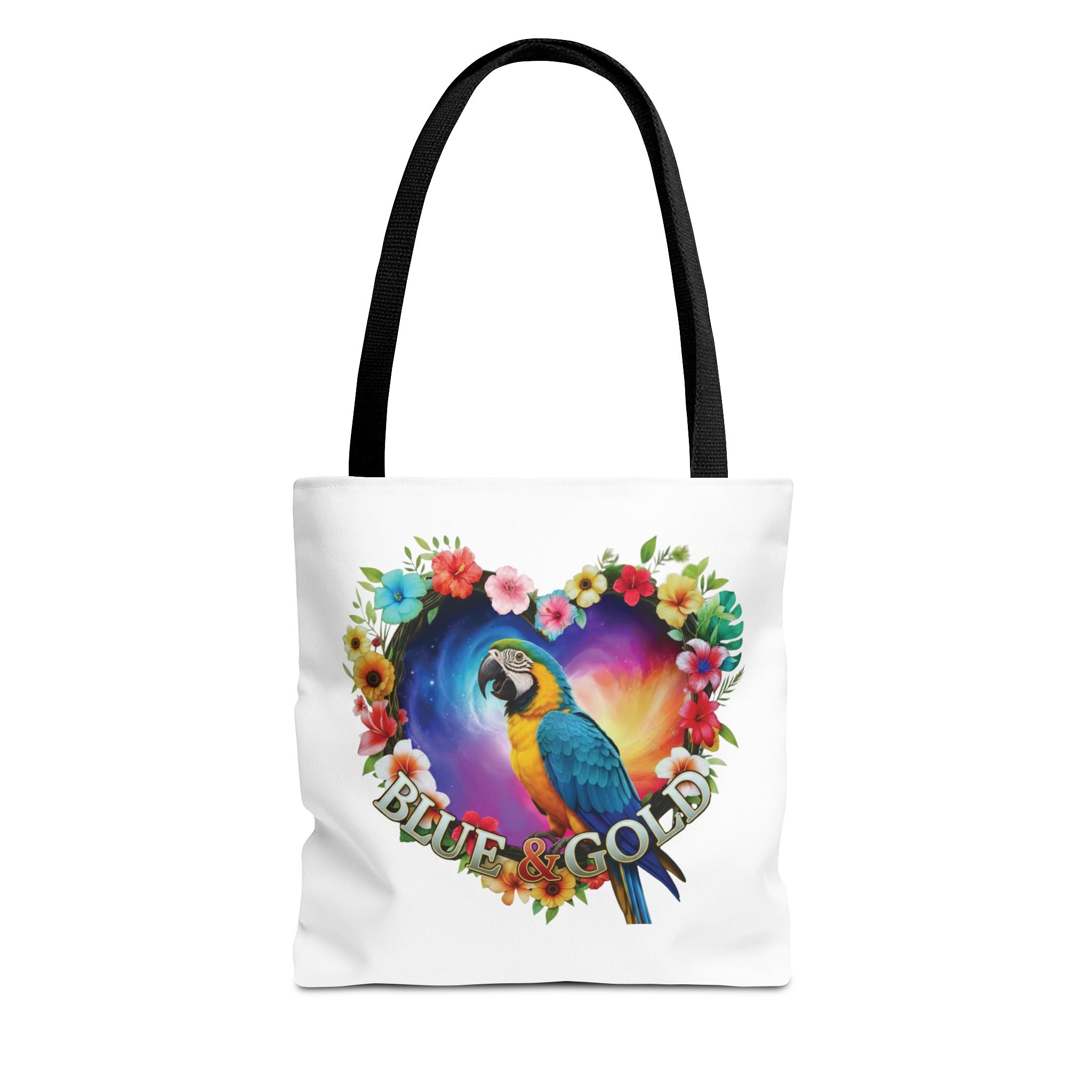 Blue & Golden Heart Tote Bag