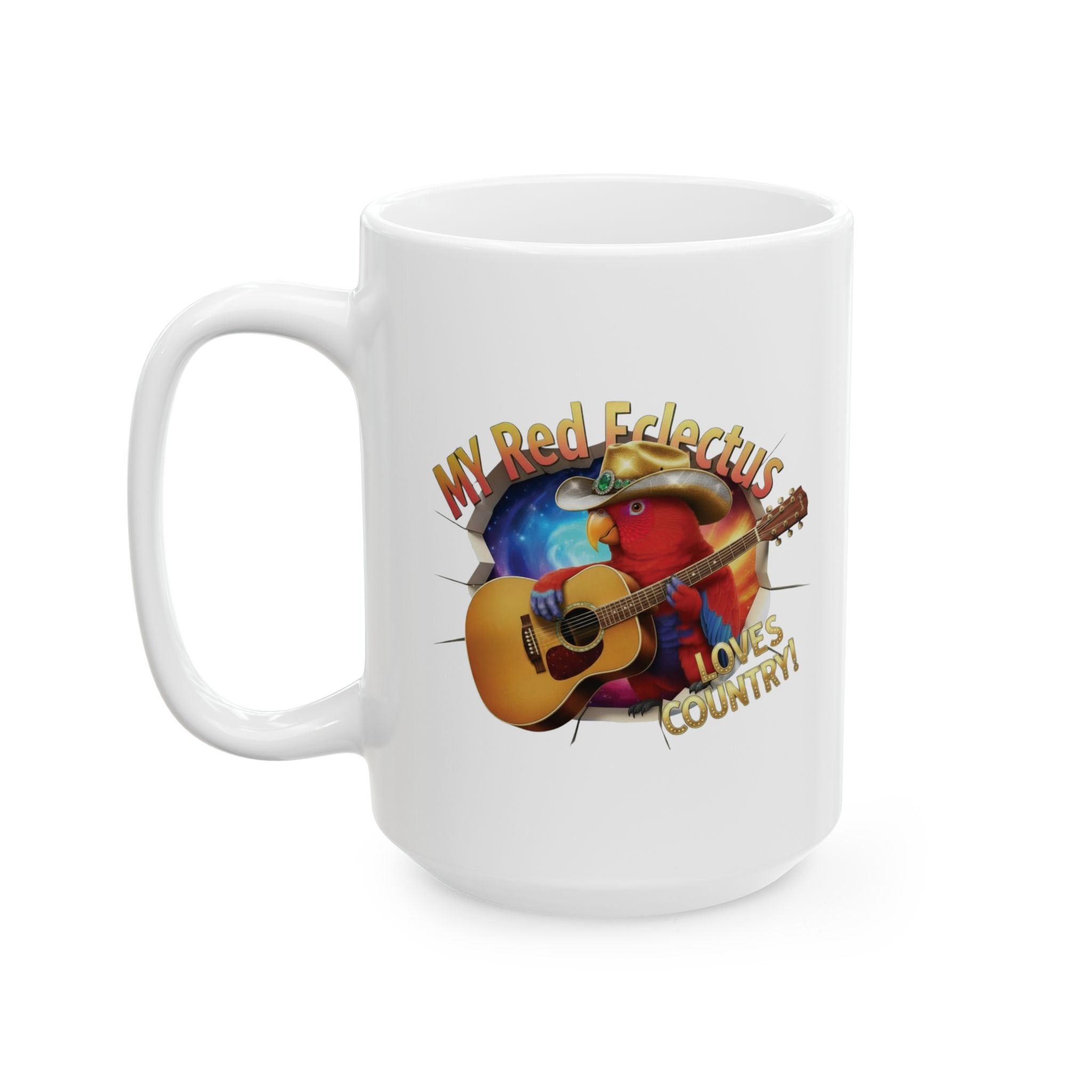 Red Eclectus Loves Country Mug