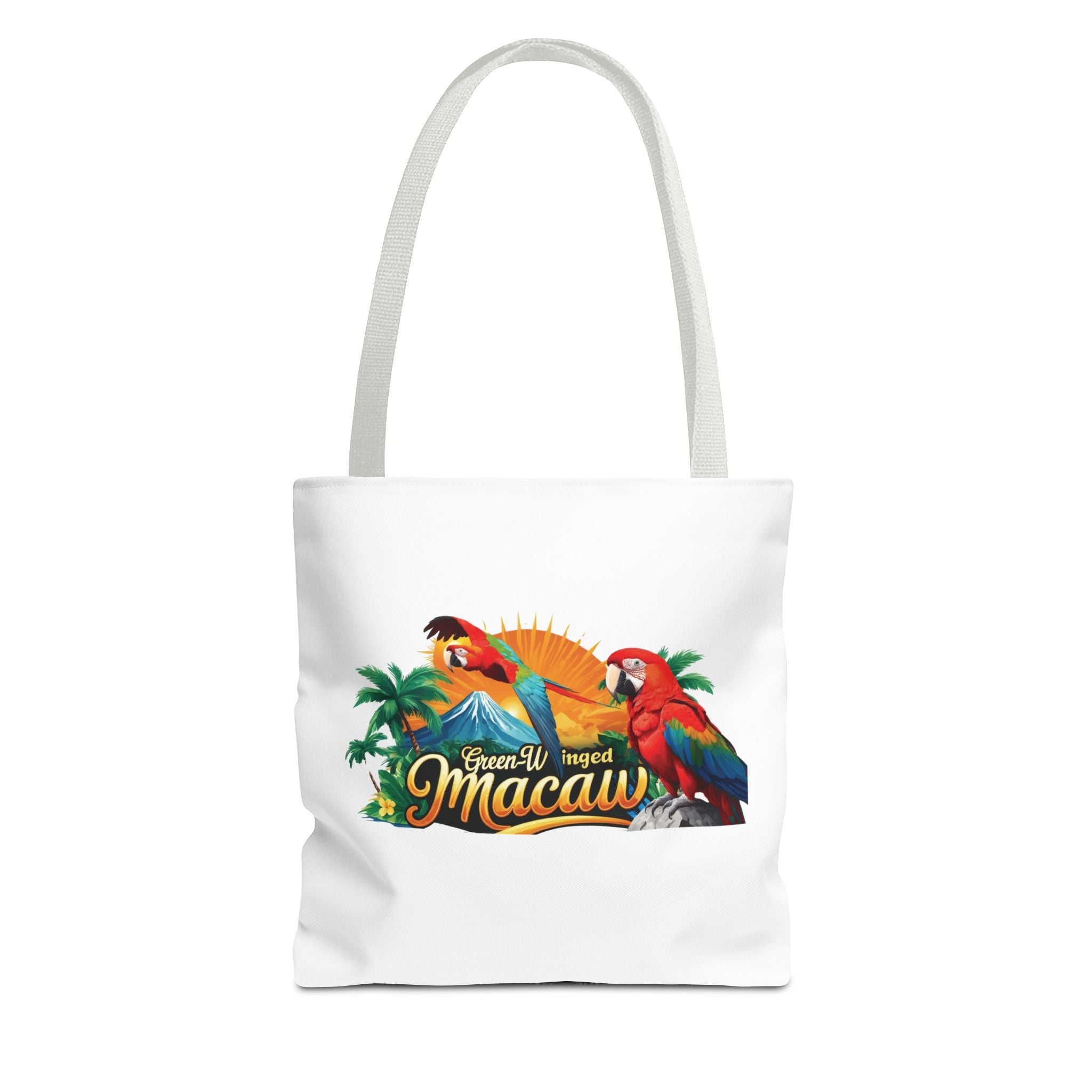 Rainbow Green Winged Macaw Tote Bag